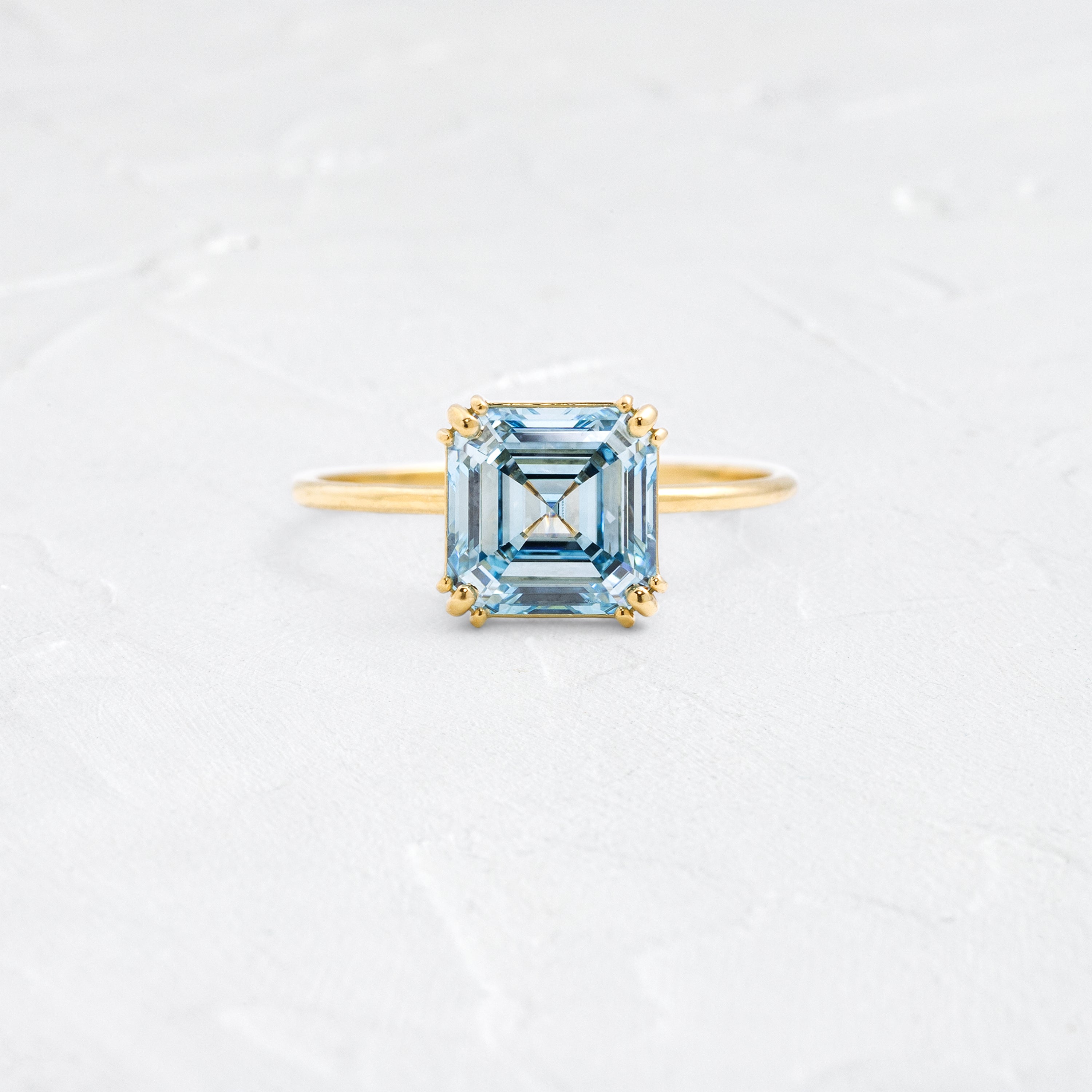 GOLDEN BLUE DIAMOND 450ml ２本36.5% Threaded Ring, 2.53ct. Lab-Grown Blue Diamond | Melanie Casey Fine