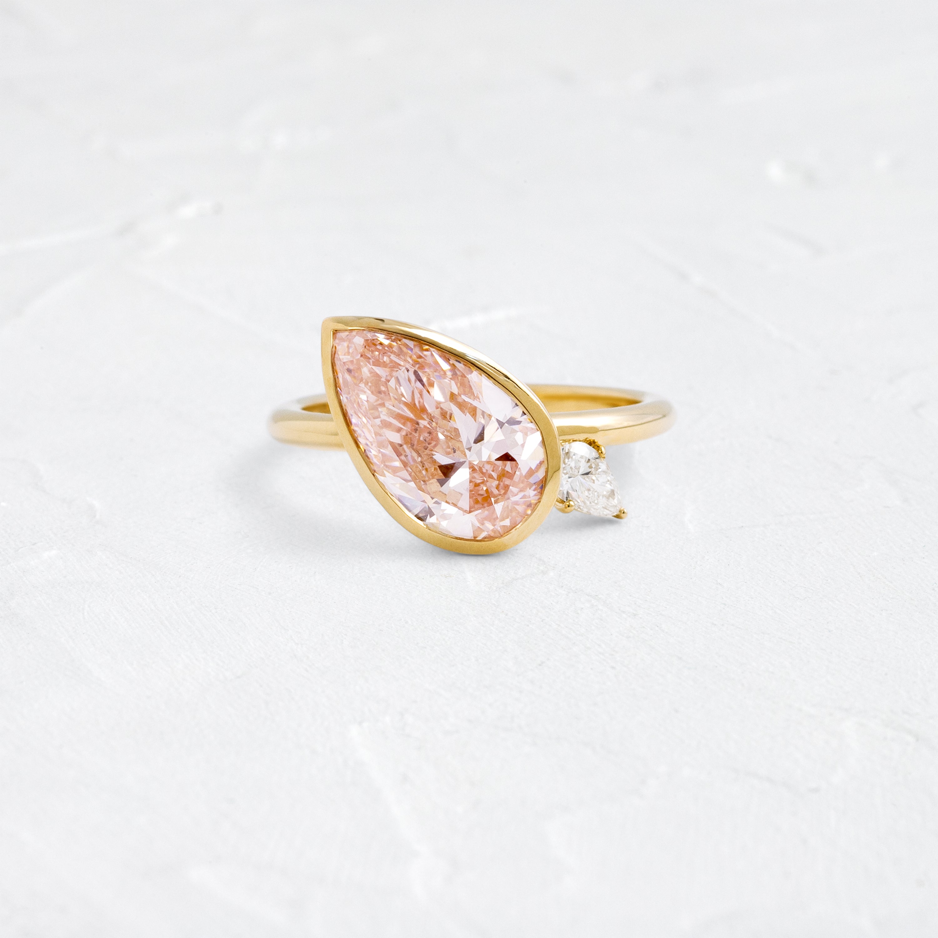 Upcast Ring, 4ct. Lab-Grown Pink Diamond | Melanie Casey Fine Jewelry
