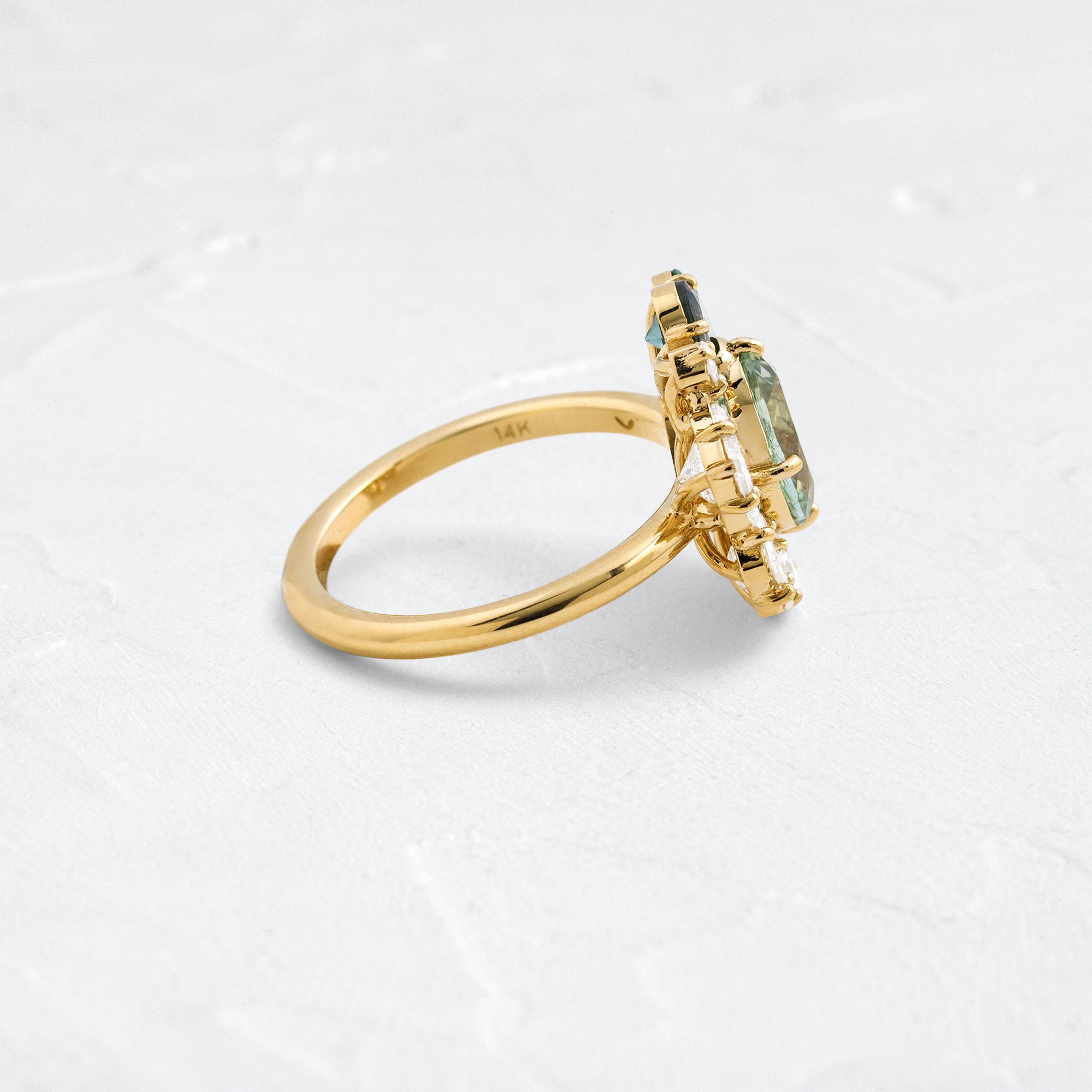 Orbital Ring, 1.66ct. Mint Green Tourmaline | Melanie Casey Jewelry