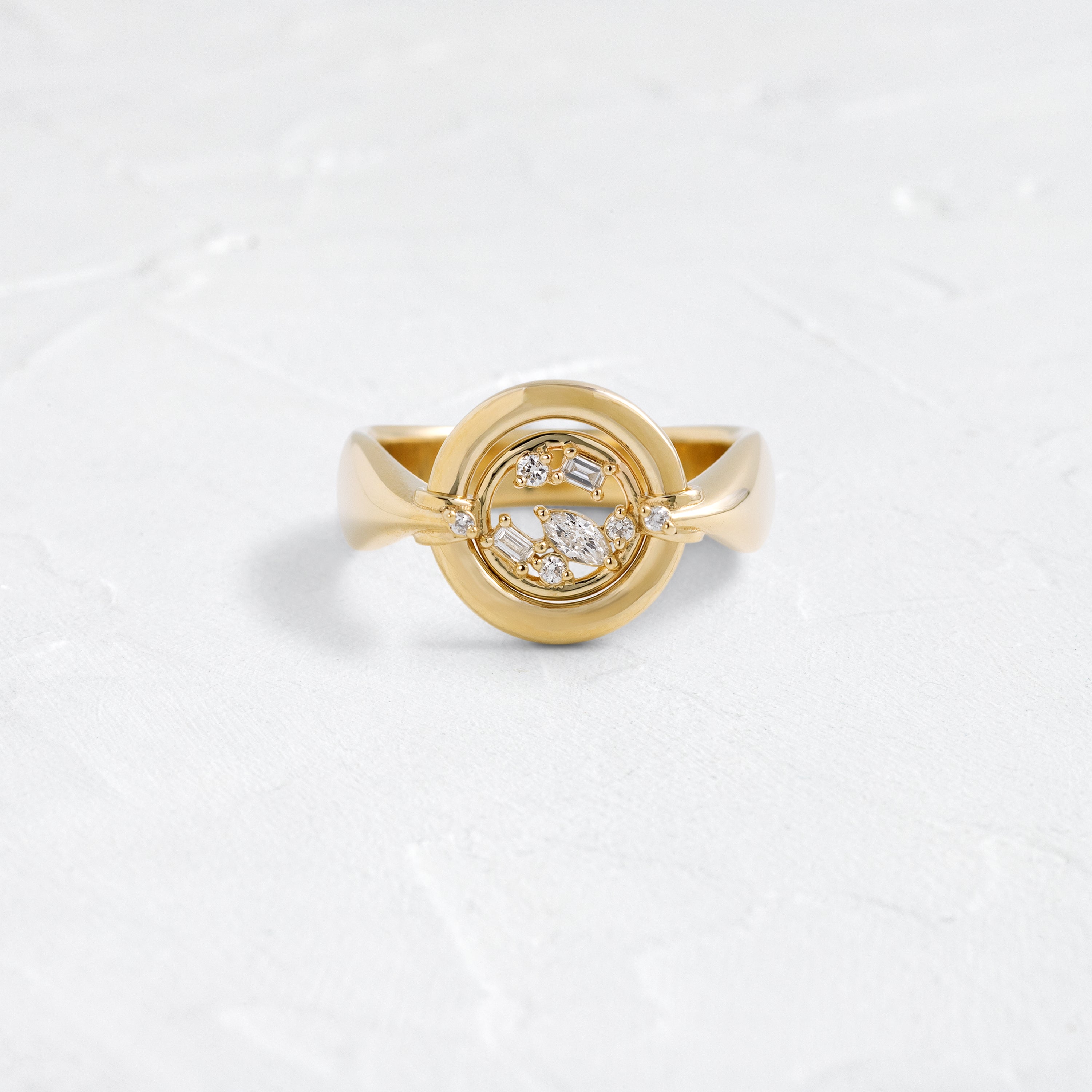アクセサリー K18 ring size 09 Myriad Ring, 2.02ct. Lab-Grown Green Diamond | Melanie Casey Jewelry
