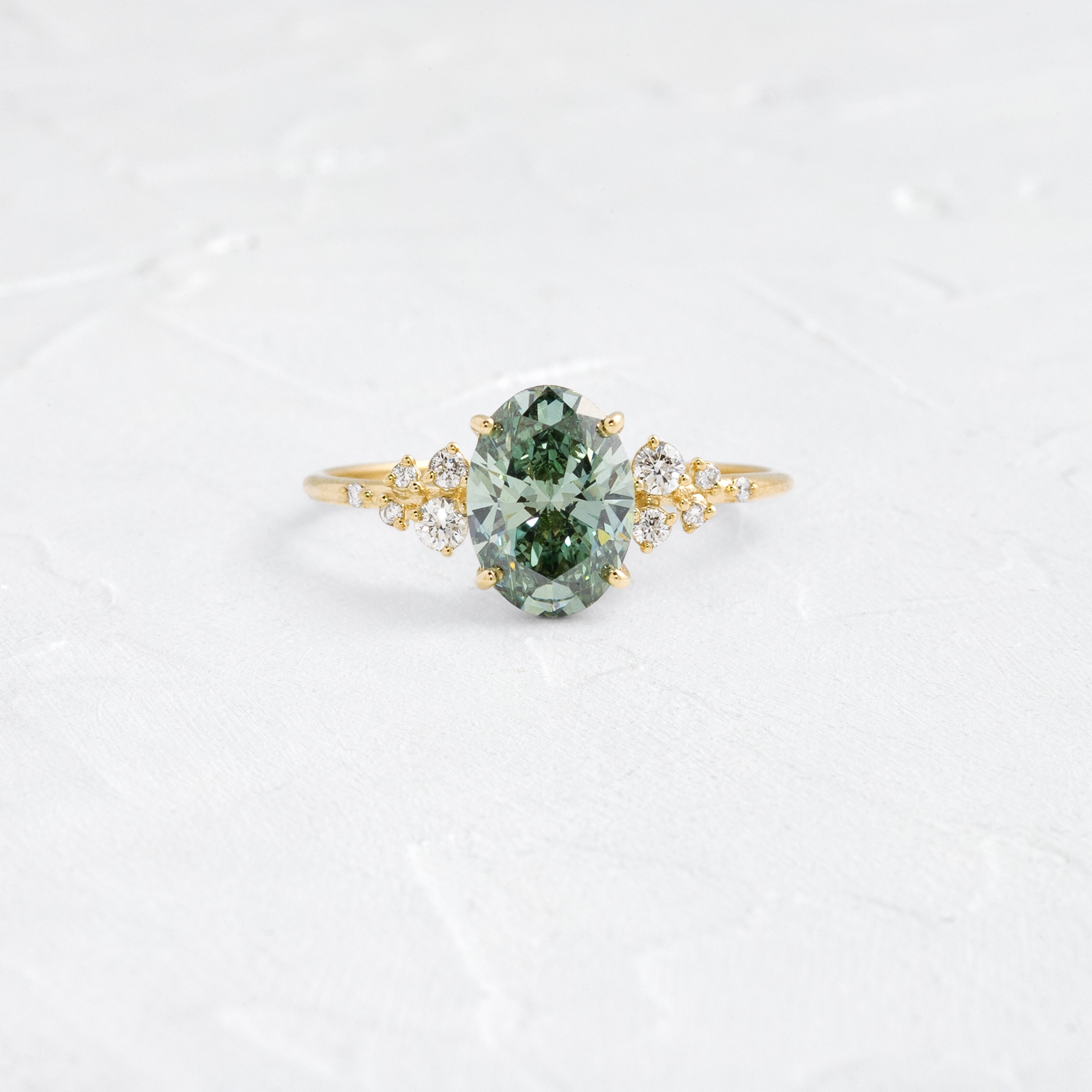 Snowdrift Ring, 1.5ct. Lab-Grown Green Diamond | Melanie Casey