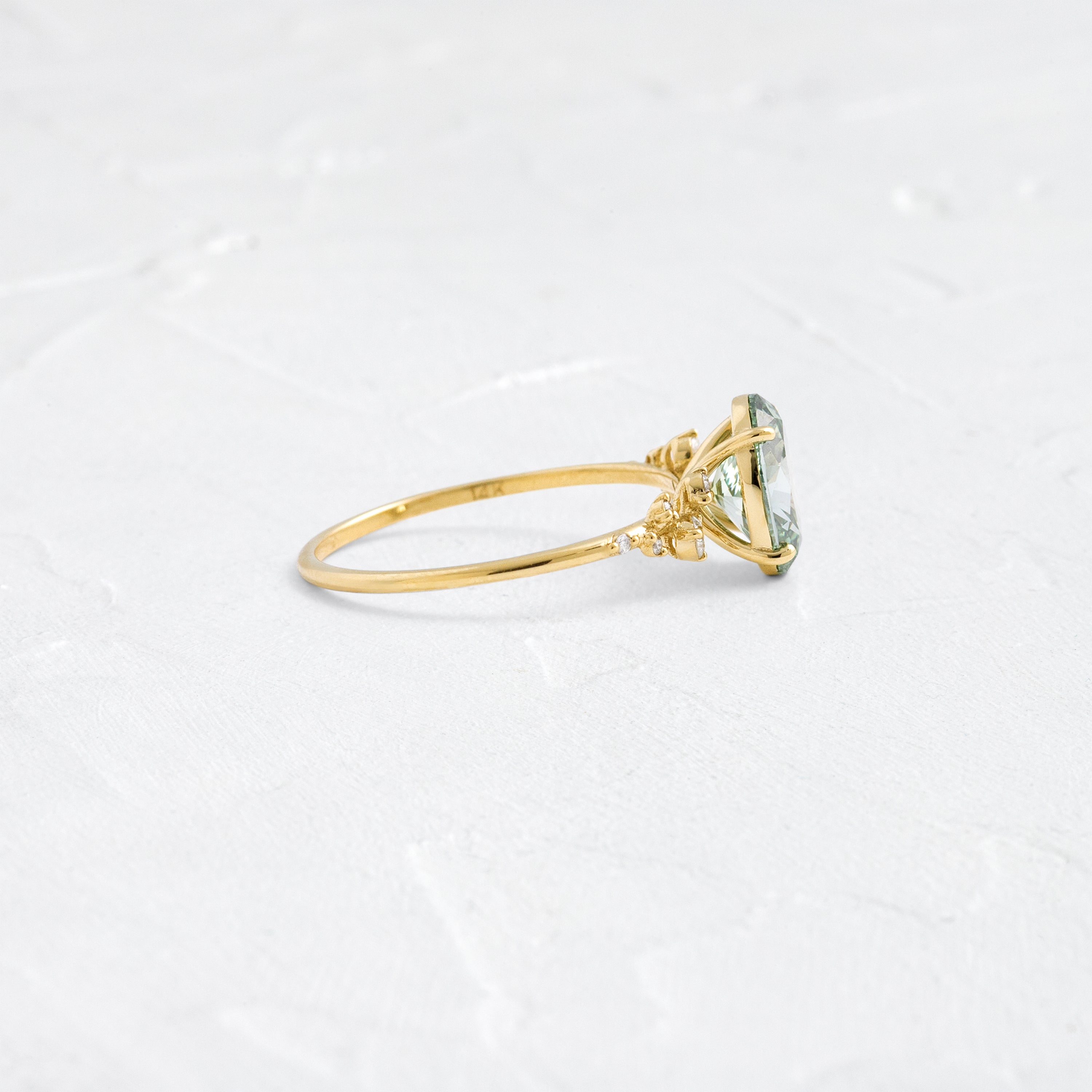 Snowdrift Ring, 1.5ct. Lab-Grown Green Diamond | Melanie Casey