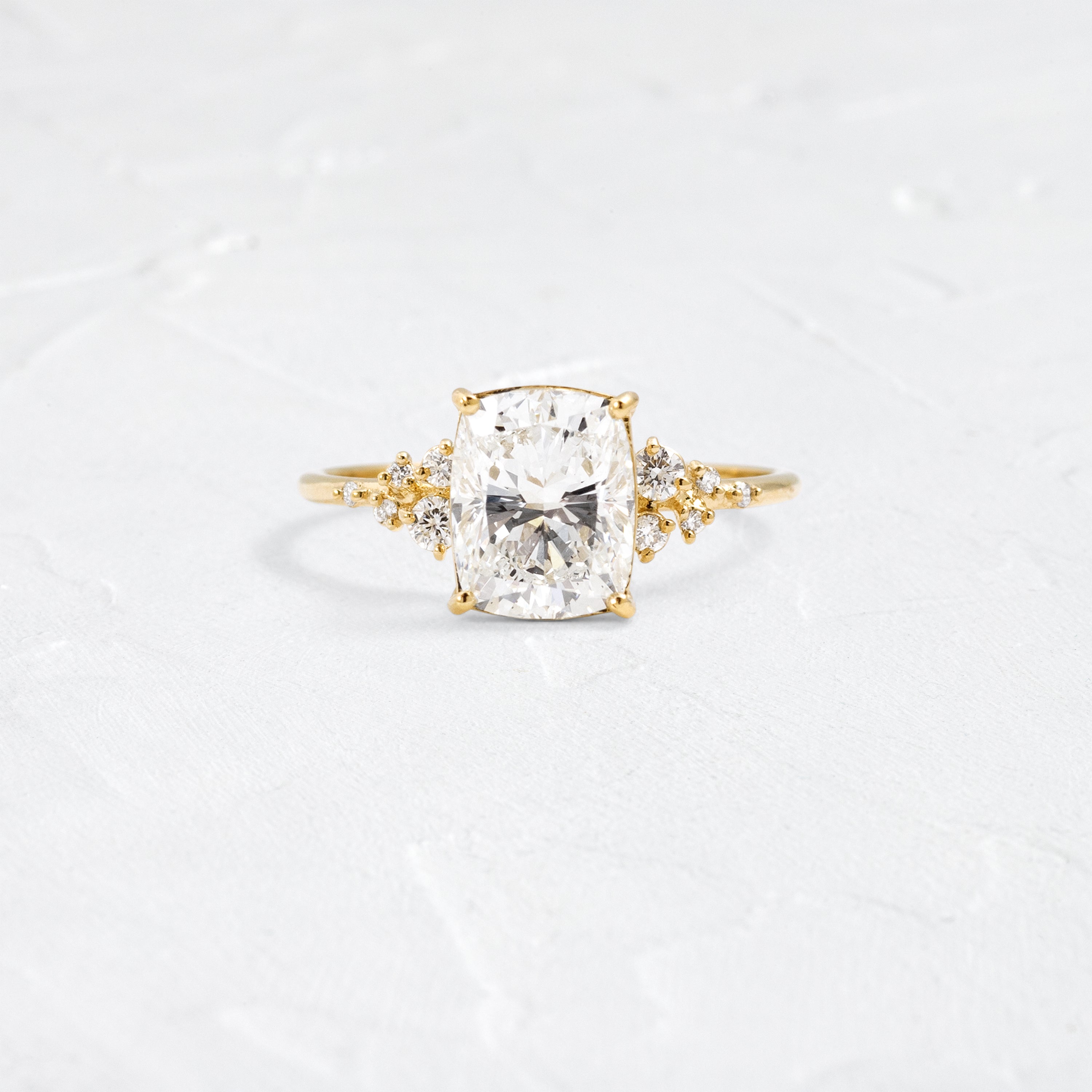 Snowdrift Ring, 2.07ct. Lab-Grown Cushion Cut| Melanie Casey Fine