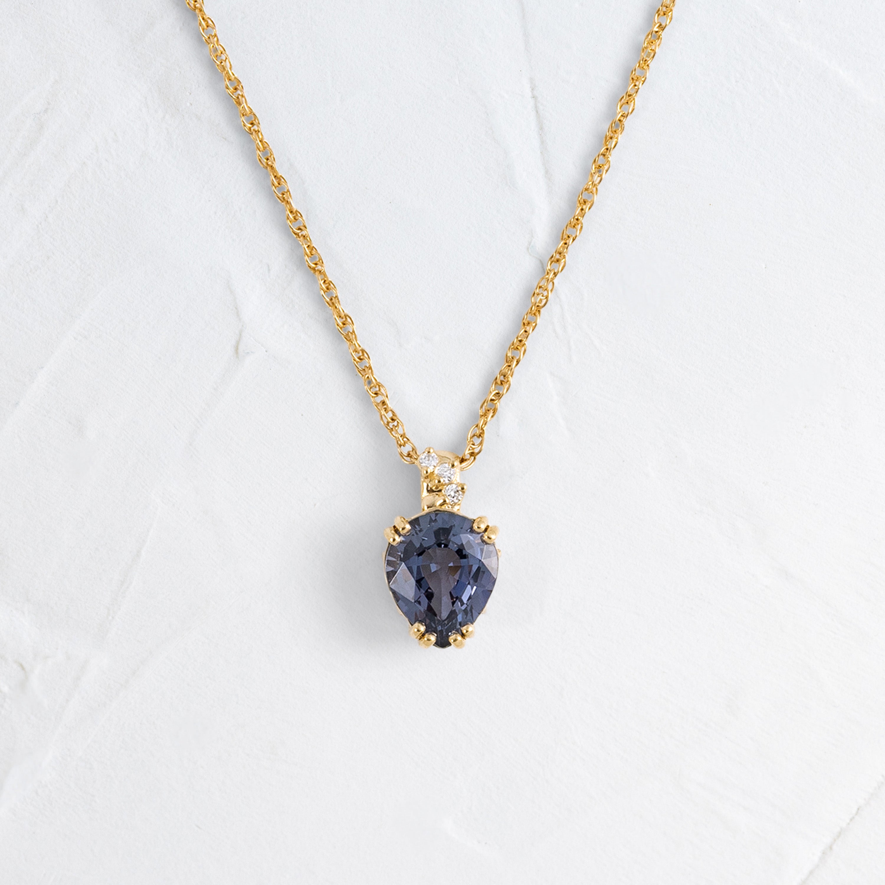 Bewilder Necklace, 0.88ct. Indigo Blue Spinel | Melanie Casey Jewelry