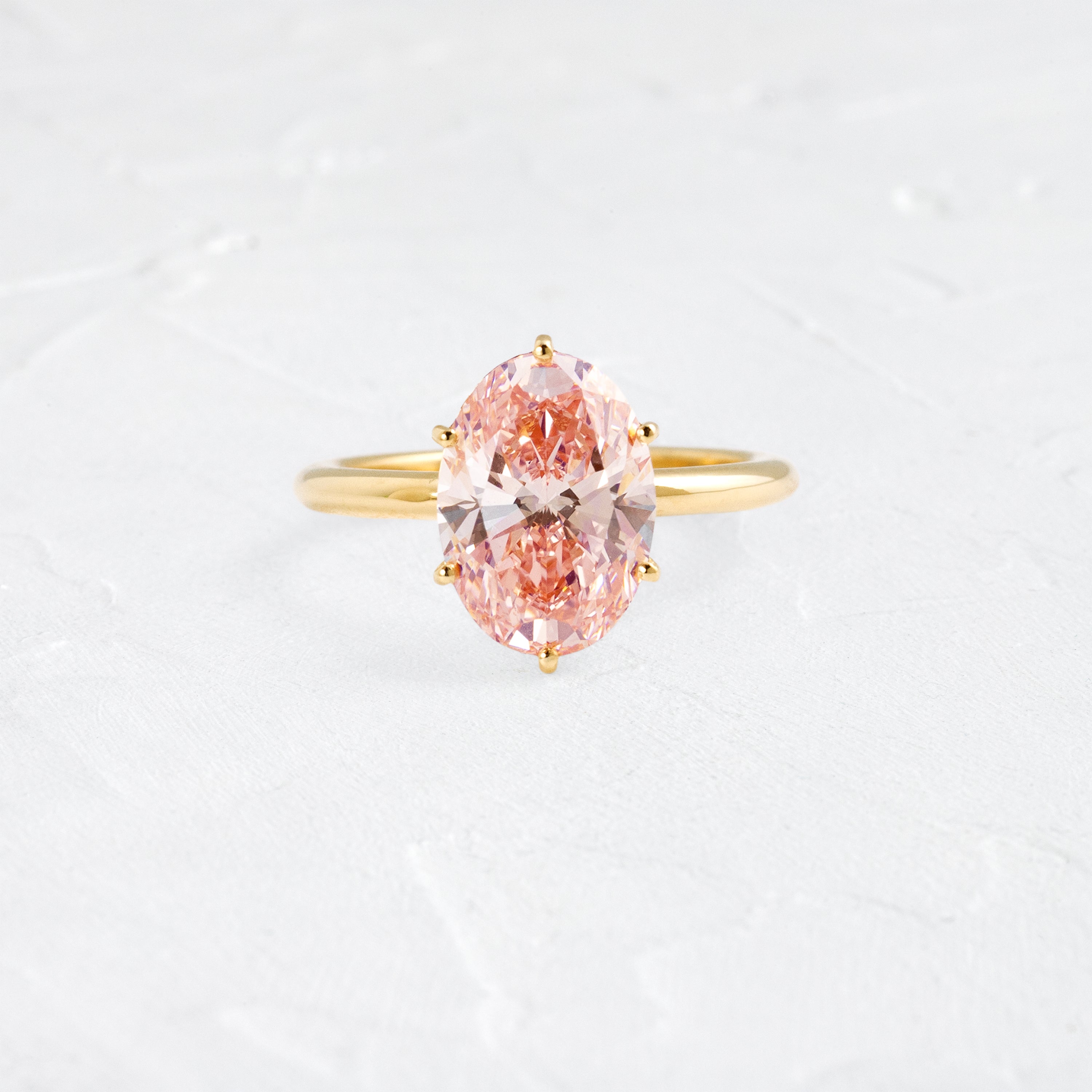 Whisper Ring, 4.07ct. Lab-Grown Pink Diamond - 2mm Band | Melanie