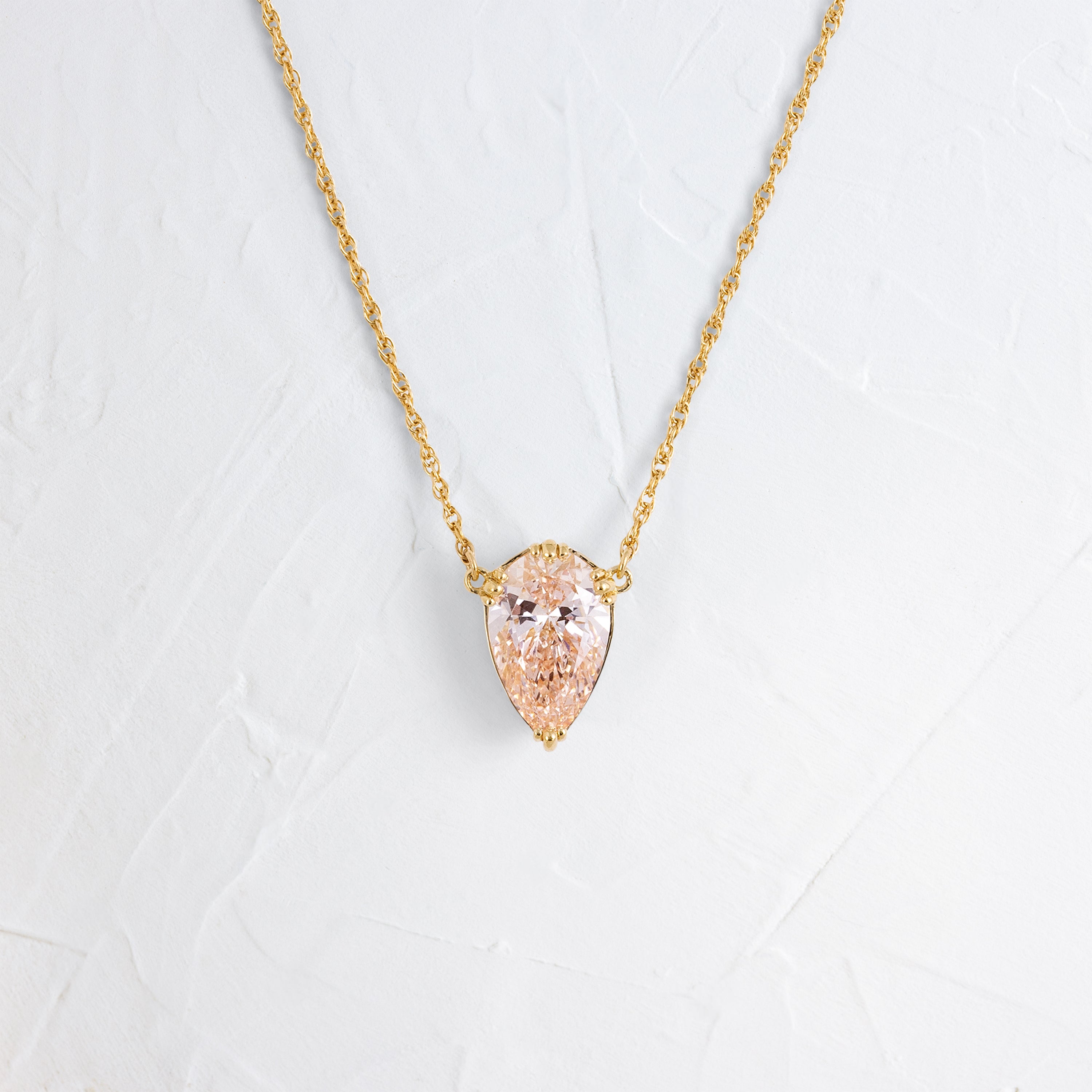 Threaded Necklace, 1.54 Lab-Grown Pink Diamond | Melanie Casey Jewelry