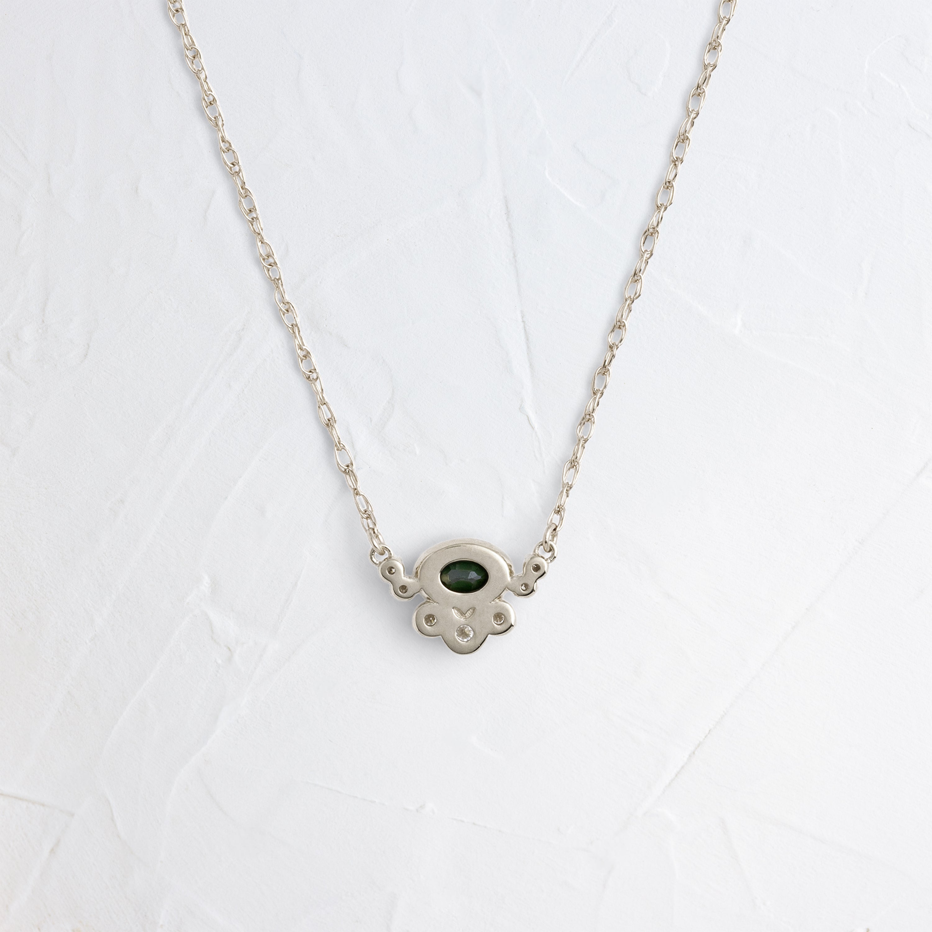 A Bridge Between Necklace, Dark Green Sapphire | Melanie Casey