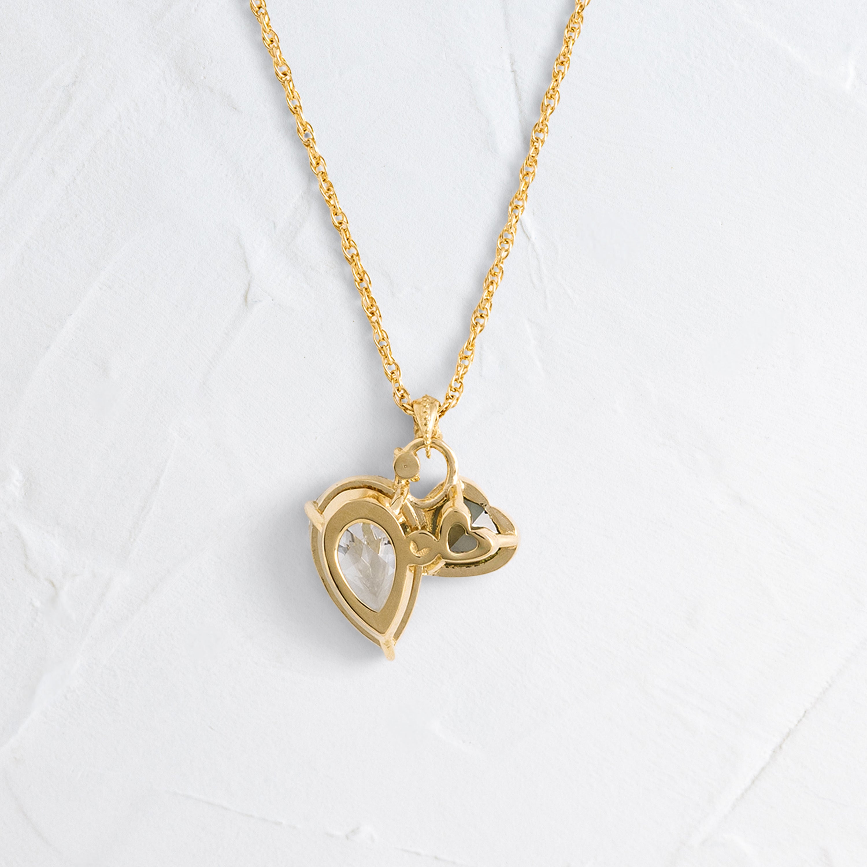 Heart to Heart Necklace, Blue-Green Diamond - In Stock | Melanie