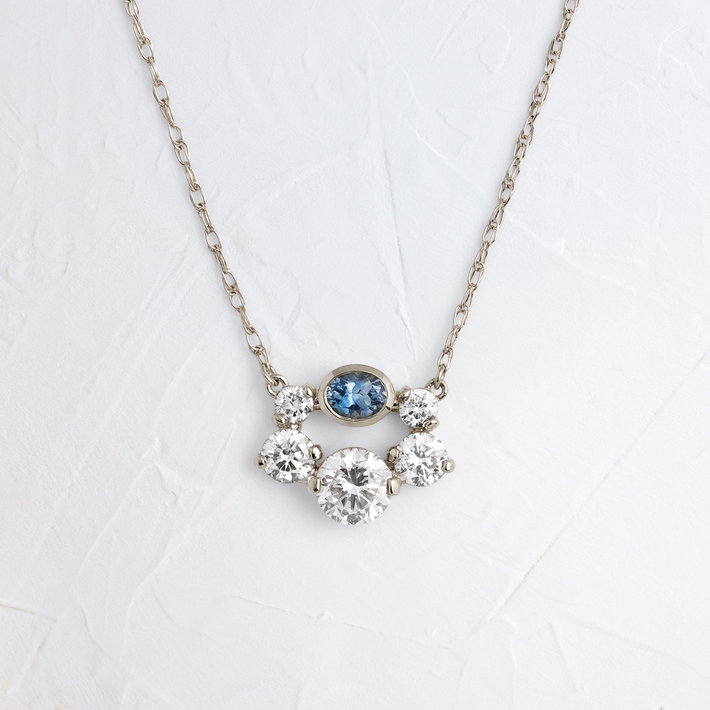 Hemline Necklace, Blue Montana Sapphire | Melanie Casey