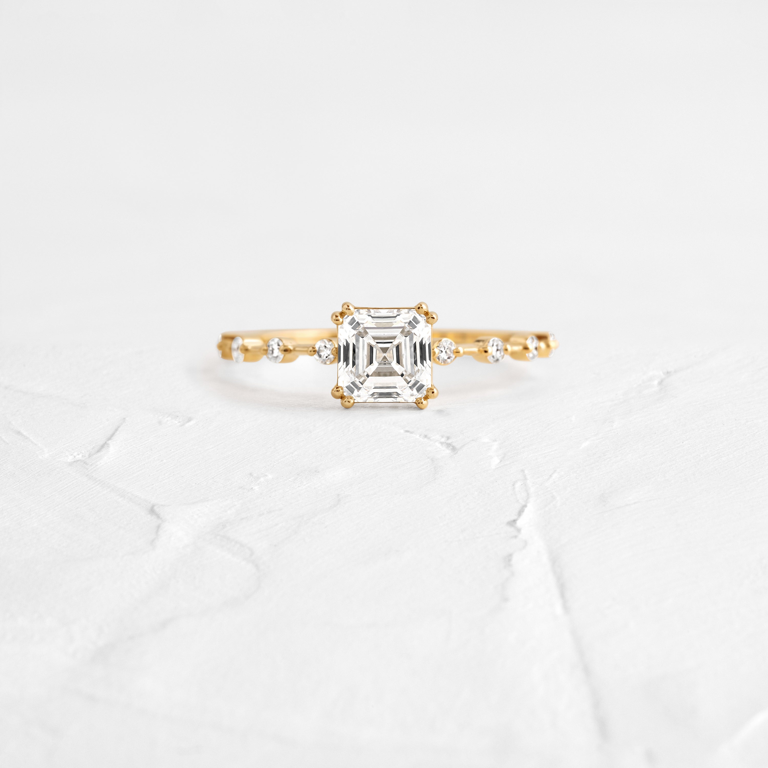 Distance Ring, 1ct. Lab-Grown Asscher Cut | Melanie Casey Fine Jewelry