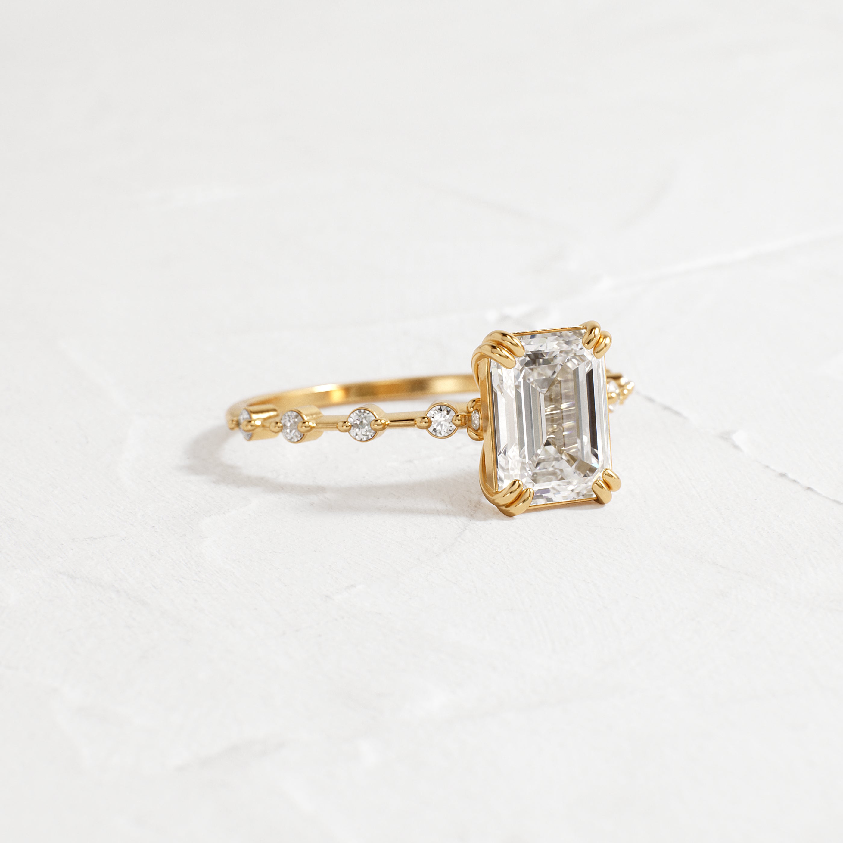 Distance Ring, Emerald Cut – Melanie Casey