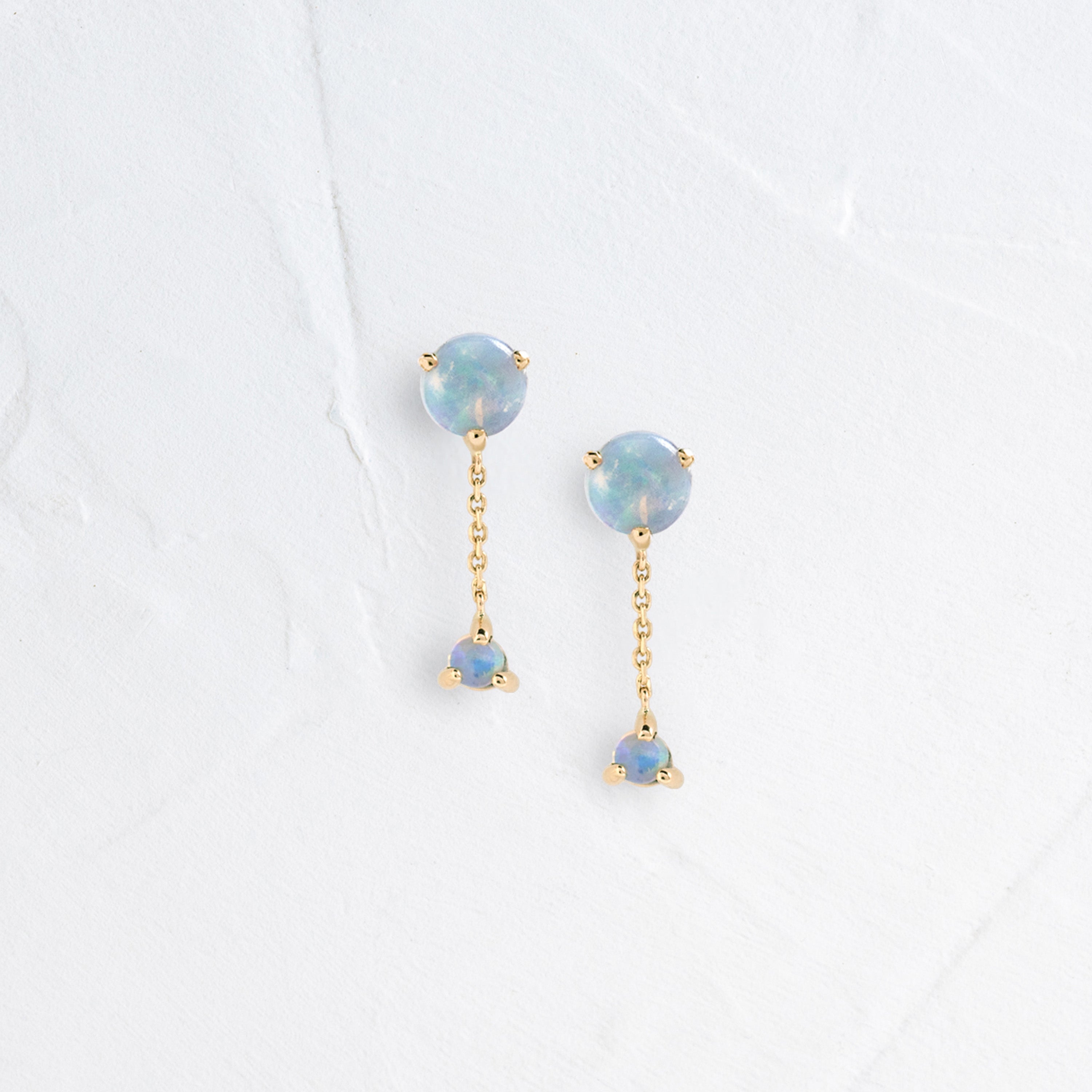 Large Two-Step Chain Earrings - In Stock | WWAKE | Melanie Casey