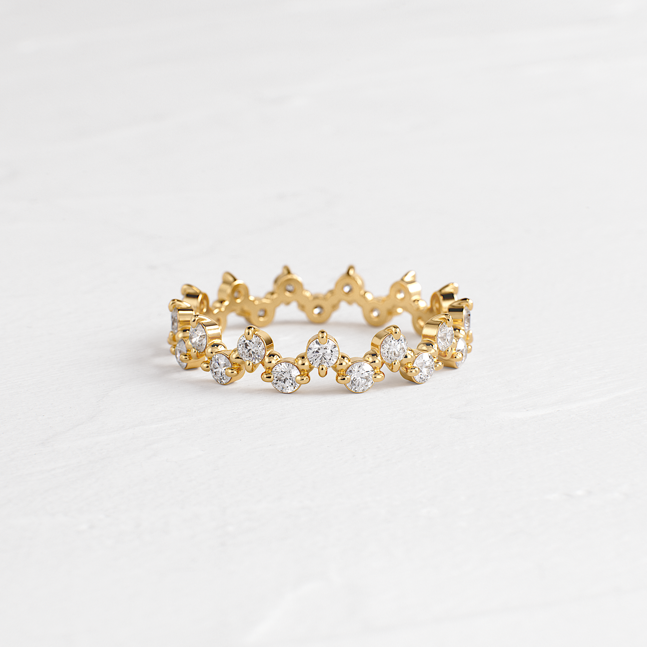 ハローキティの予約済みMelanie Casey K14天然エメラルドリング Nesting Band | Melanie Casey Fine Jewelry