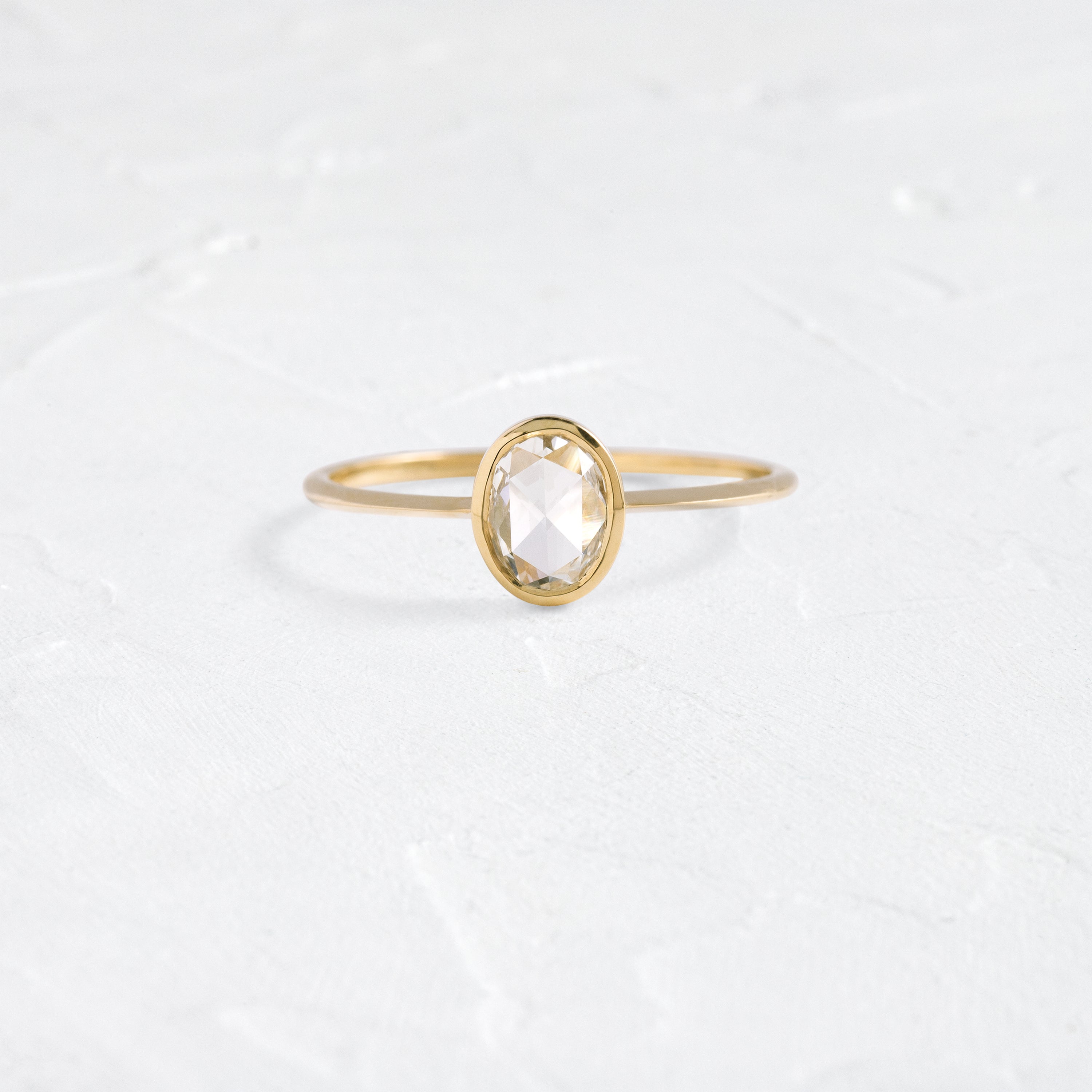 Cheval Ring, 0.46ct Natural Oval Rose Cut | Melanie Casey