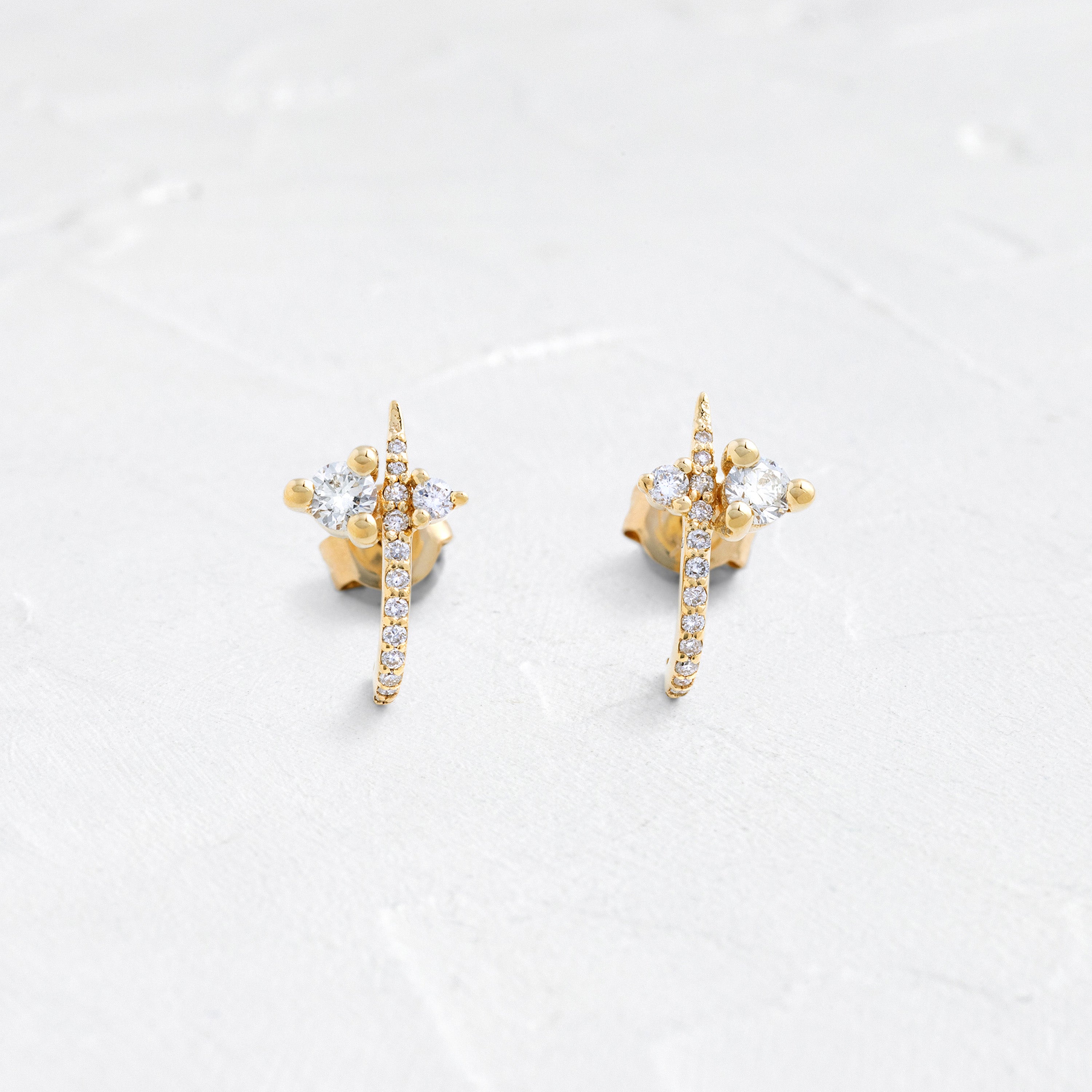 Hooked Pave Studs - In Stock | Melanie Casey Fine Jewelry