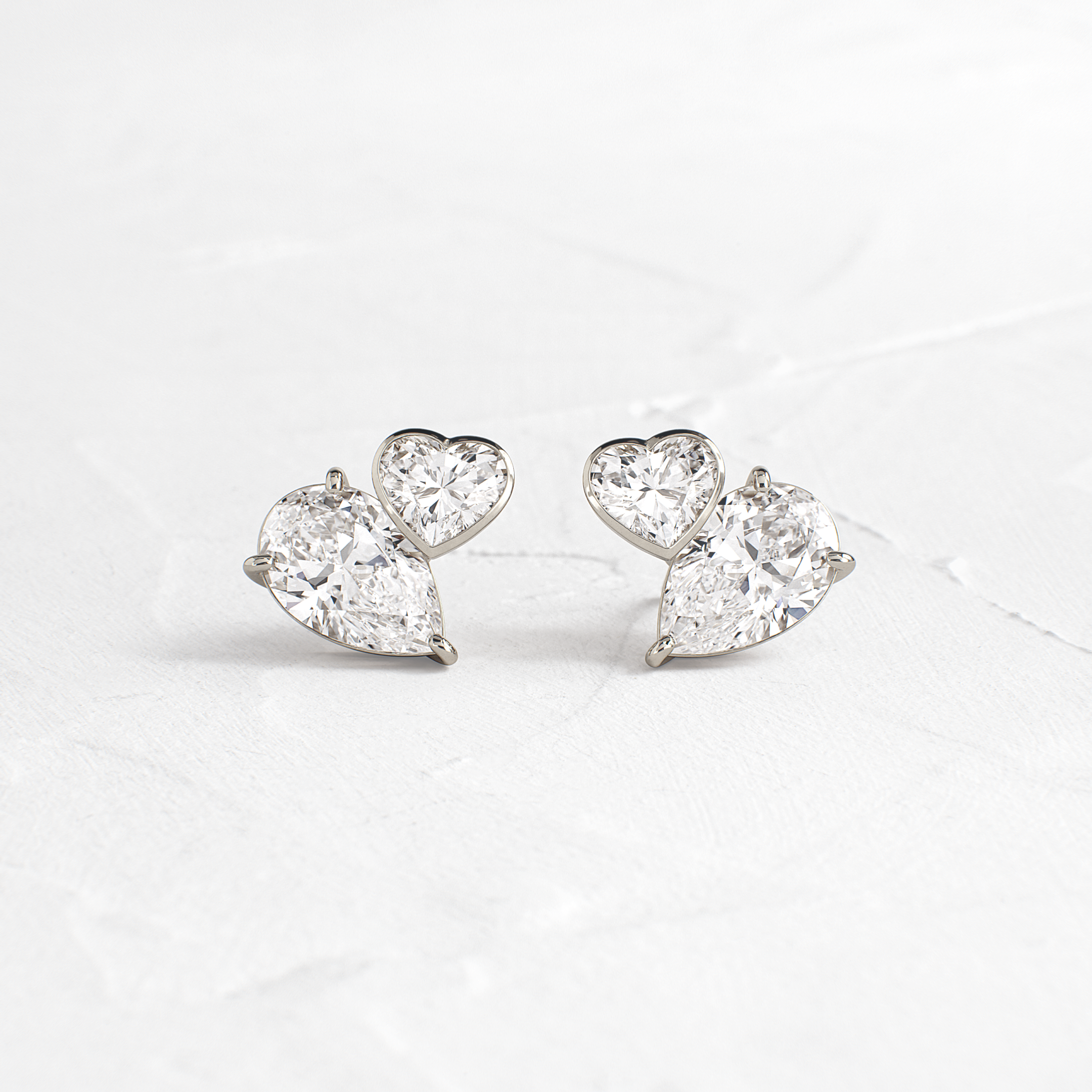 Heart to Heart Overlap Studs | Melanie Casey