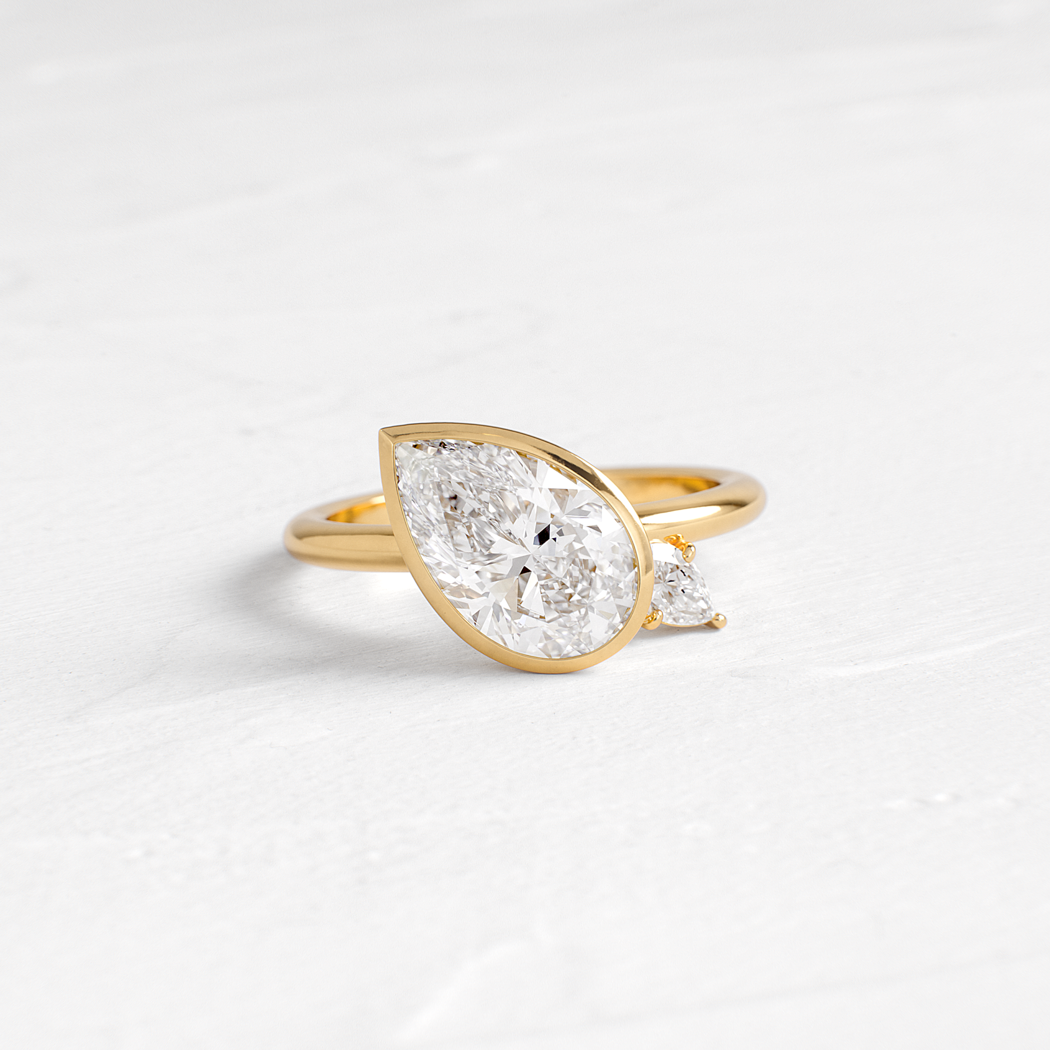 Upcast Ring, Pear Cut | Melanie Casey Jewelry