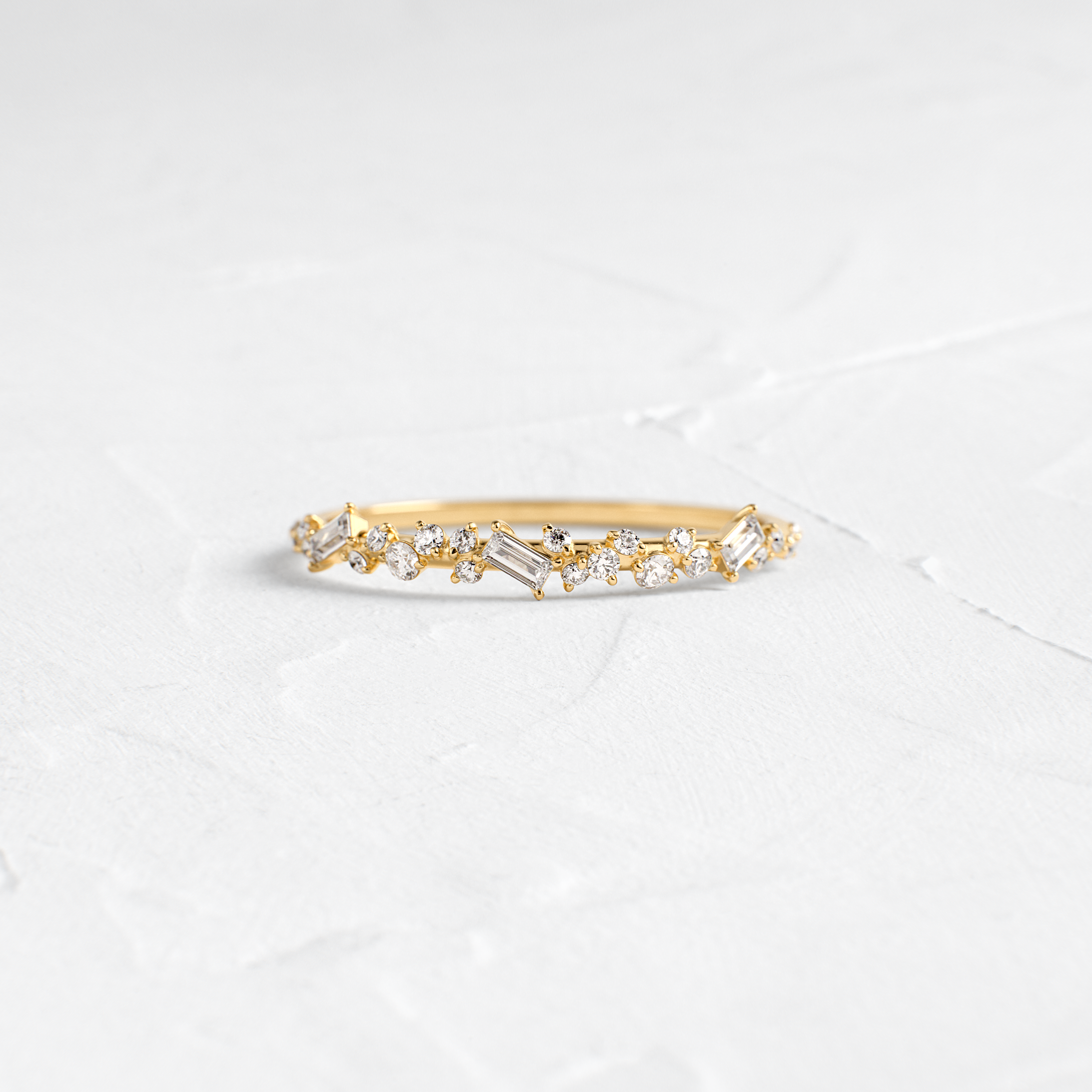 Sprinkle of Sugar Ring in Baguette Cut Diamond | Melanie Casey Jewelry