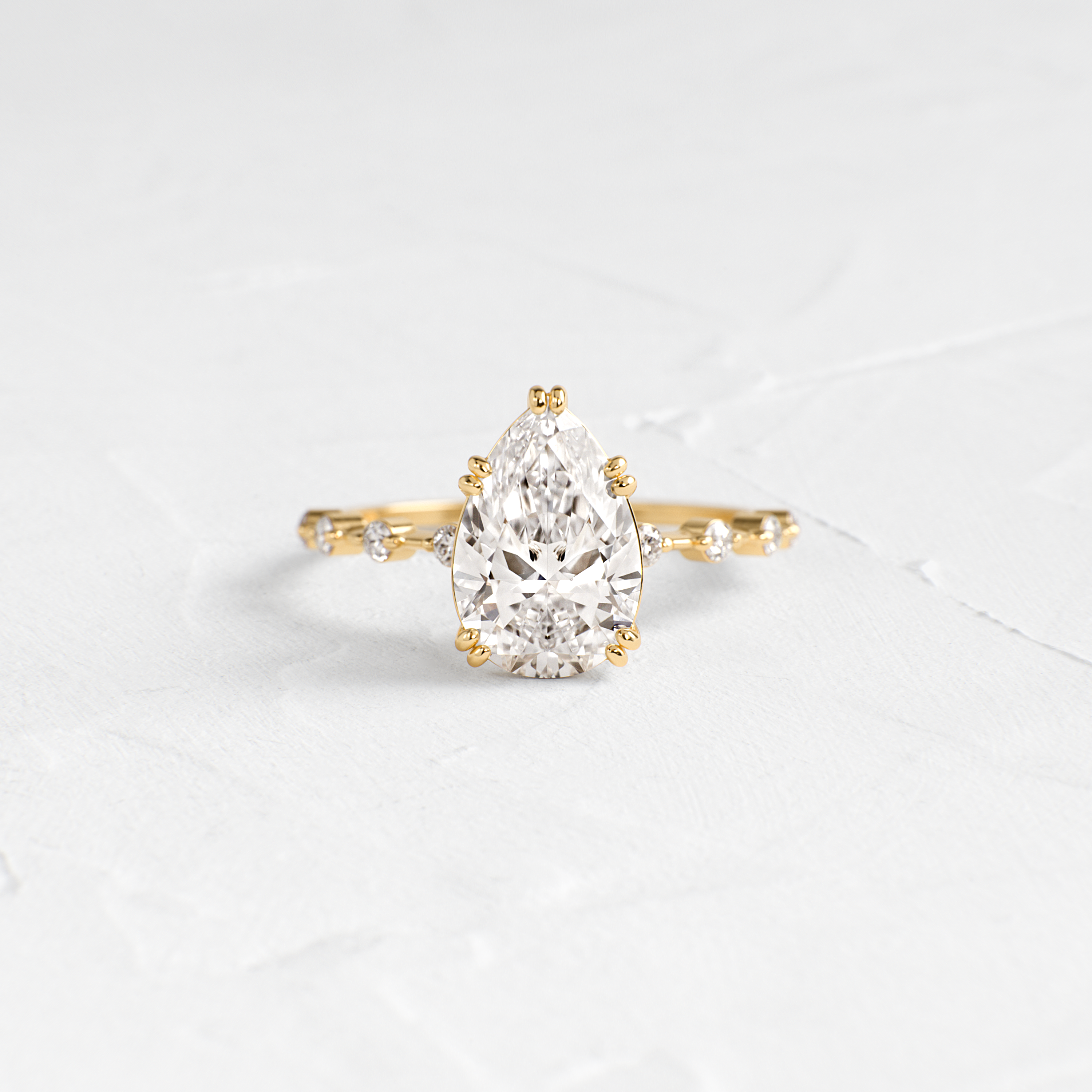 Distance Ring, Pear Cut - Melanie Casey Fine Jewelry