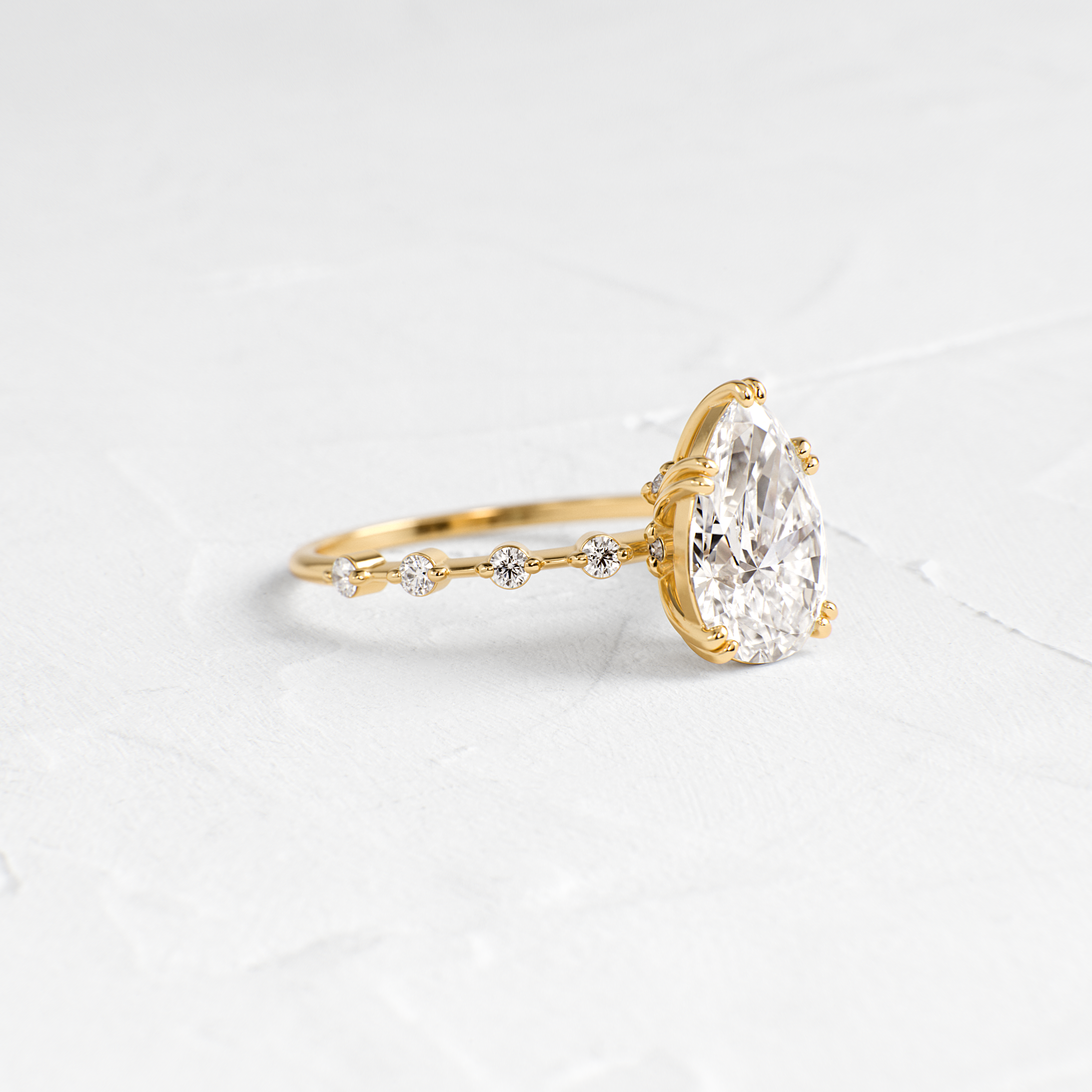 Distance Ring, Pear Cut - Melanie Casey Fine Jewelry Distance Ring, Pear Cut - Melanie Casey Fine Jewelry