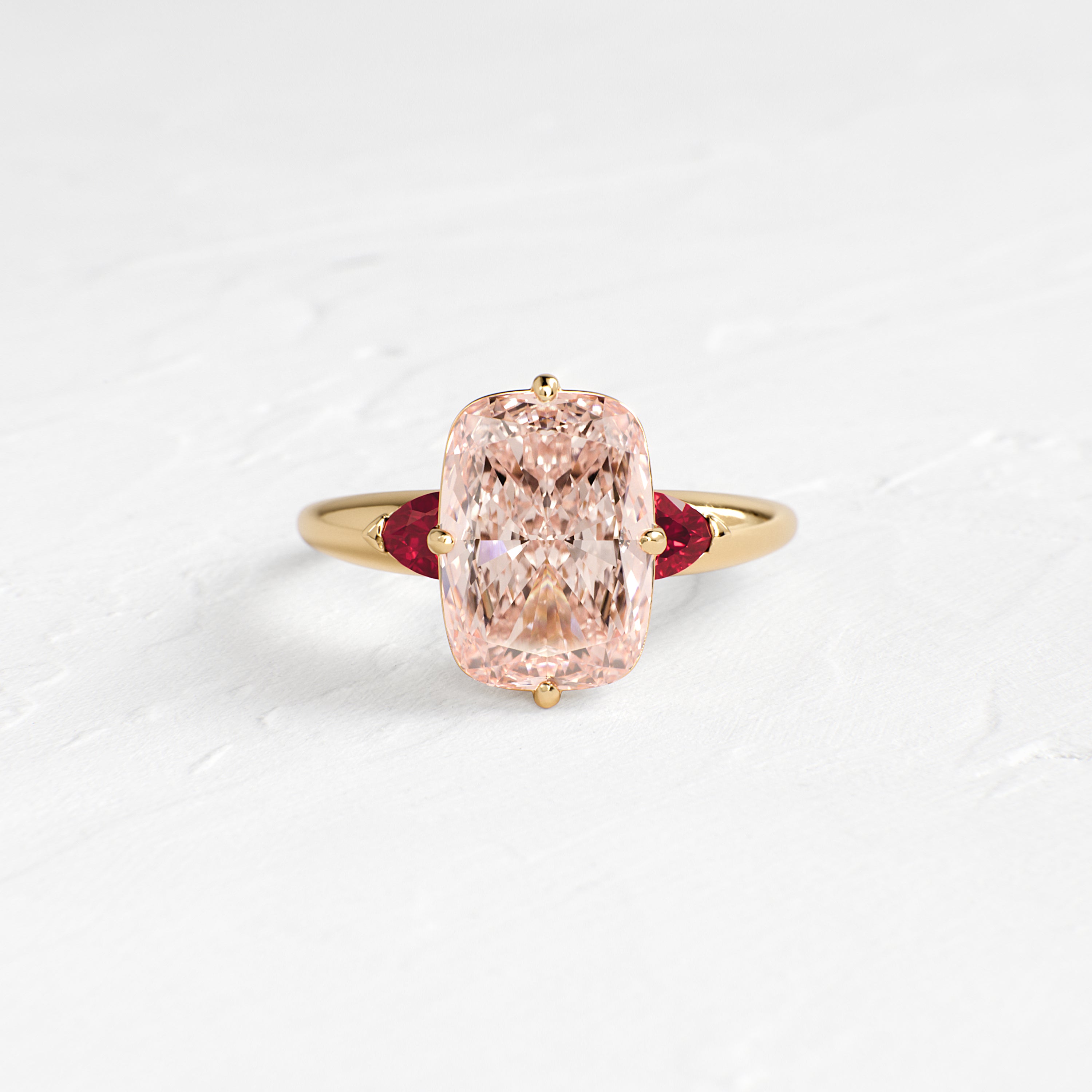 アクセサリー Dry Bones 13th ANNIVERSARY RING K18 Rosette Ring, Lab-Grown Pink Diamond | Melanie Casey Jewelry