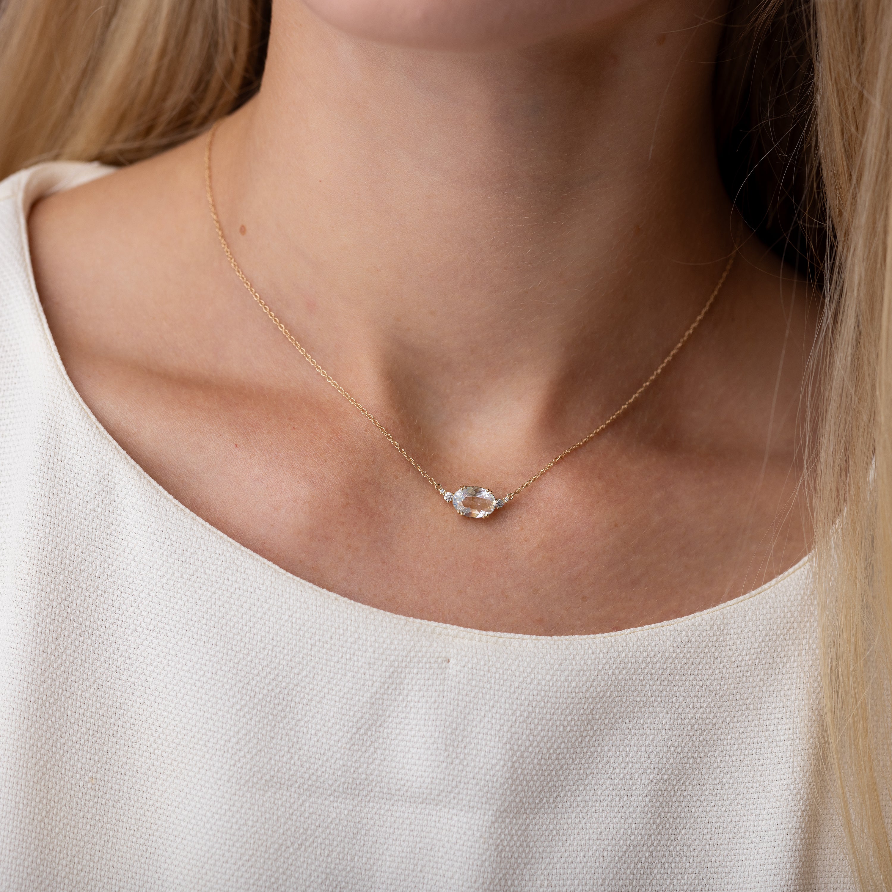 Pictorial Necklace, 1.11ct. Madagascar Moonstone | Melanie Casey