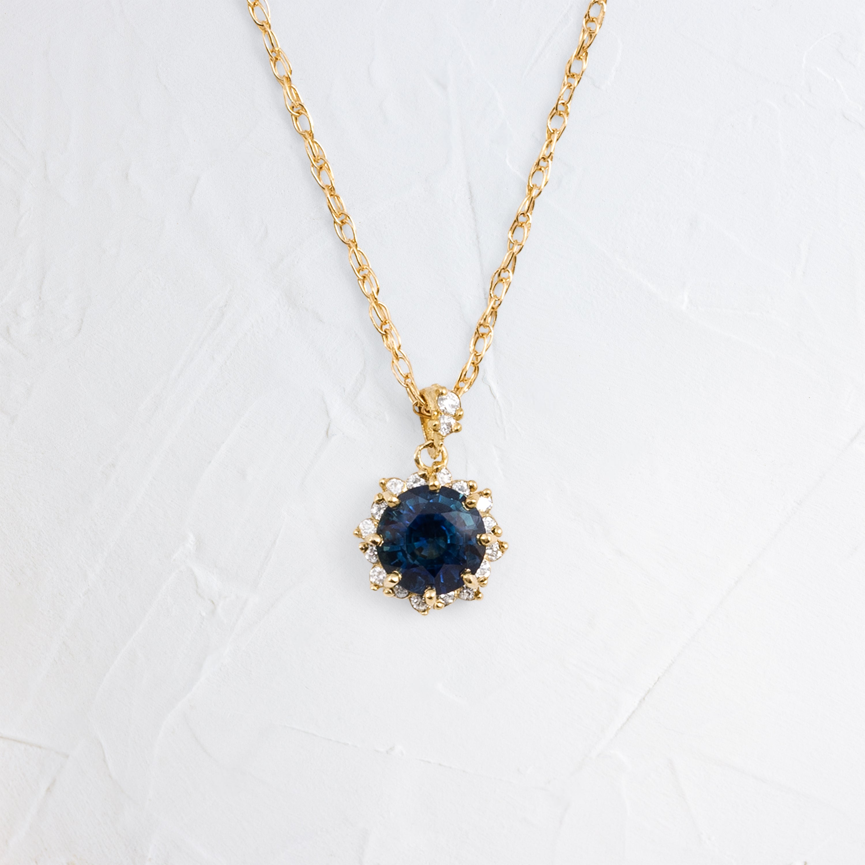Sapling Necklace, 0.78ct. Deep Blue Sapphire | Melanie Casey Jewelry