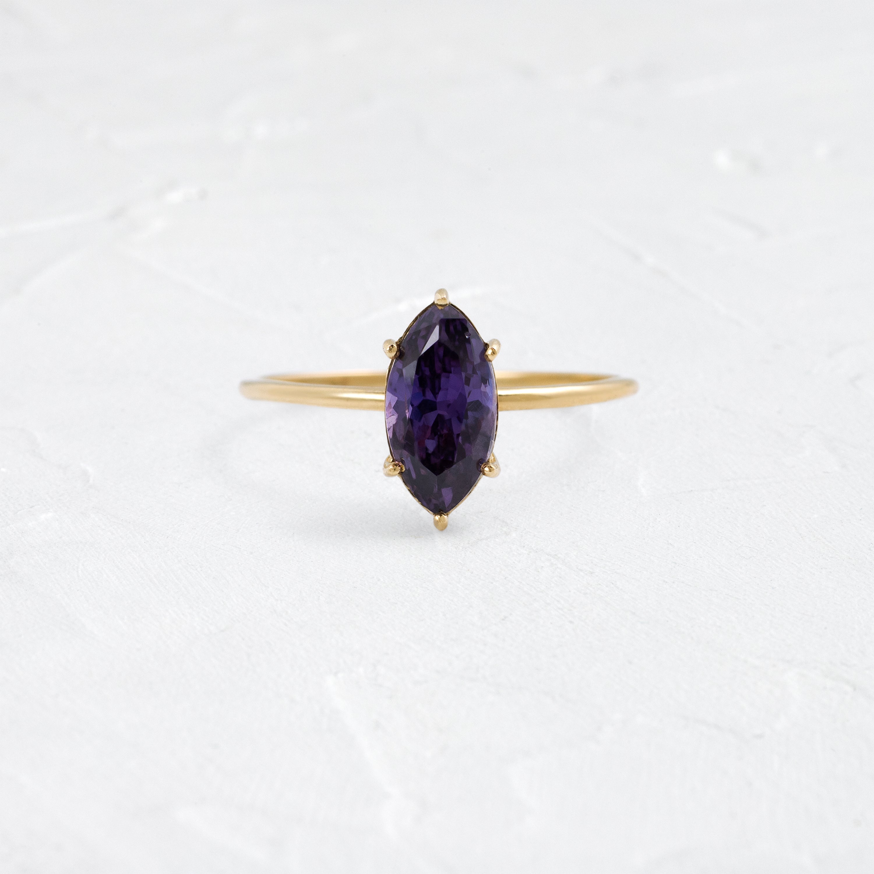 Whisper Ring, 1.94ct. Deep Purple Sri Lanka Sapphire | Melanie Casey