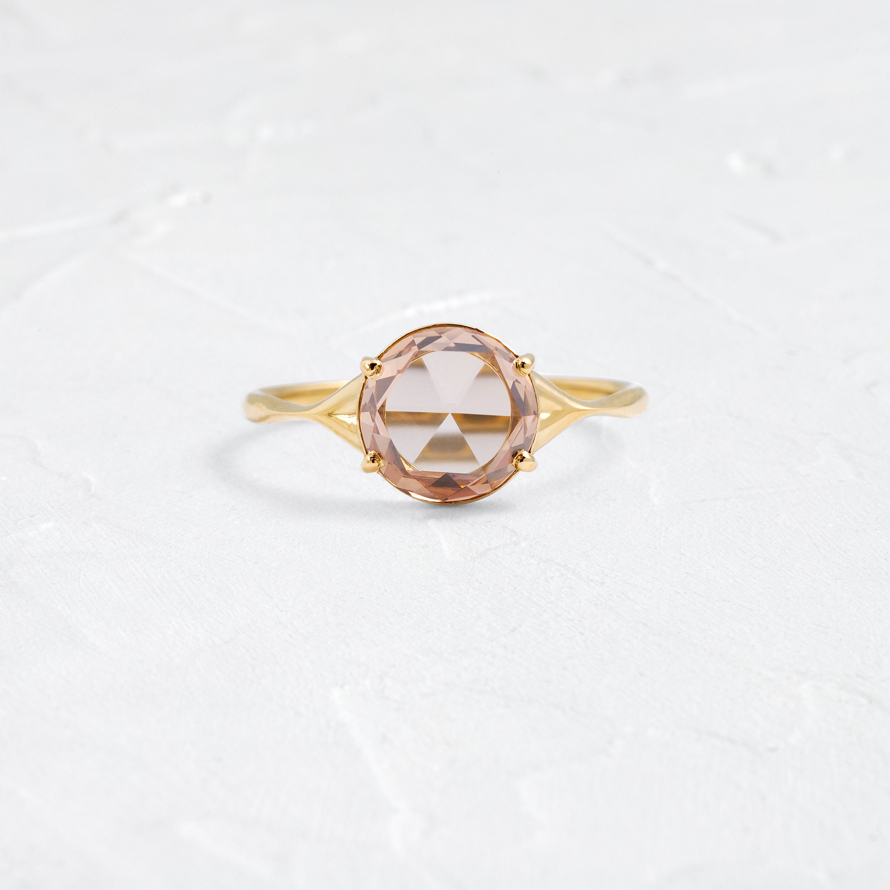 Corset Ring, 1.83ct. Lab-Grown Light Brown Diamond | Melanie Casey