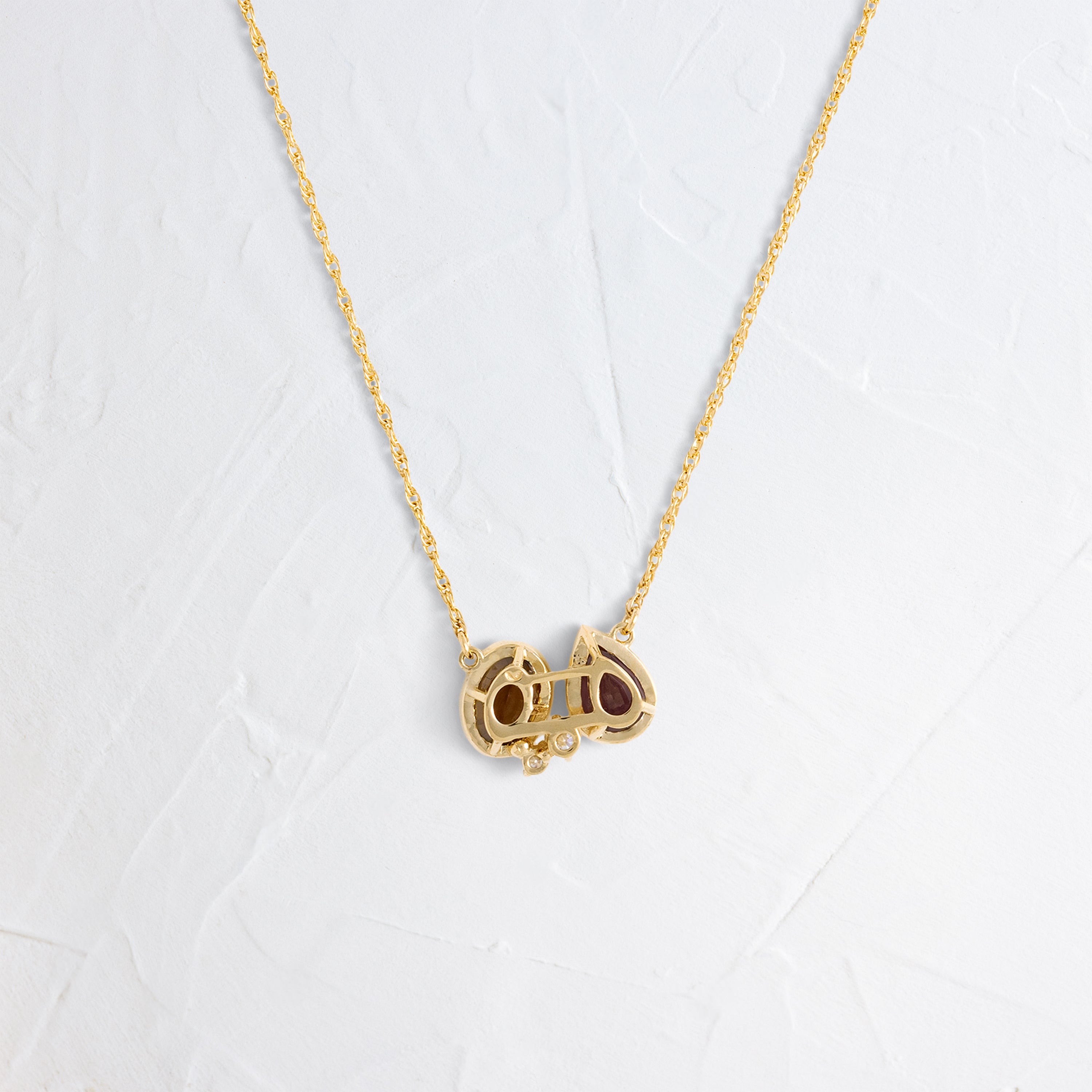 Tandem Necklace in Warm Sapphire | Melanie Casey Jewelry