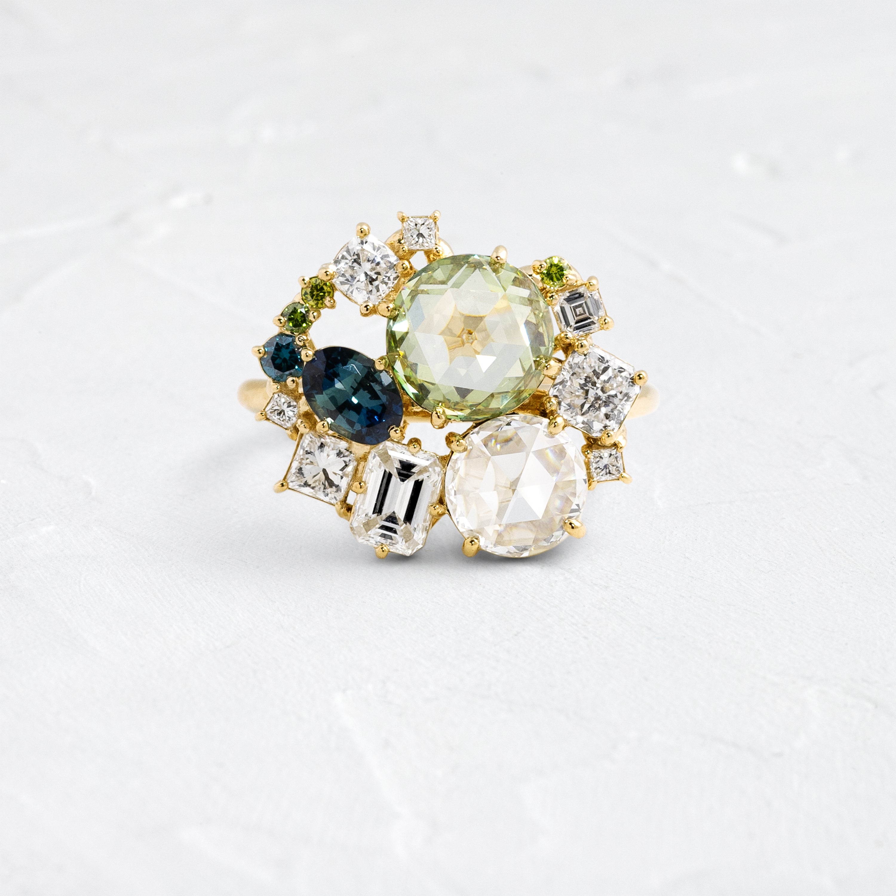 Opera Ring, 2ct. Lab-Grown Green Diamond | Melanie Casey Jewelry