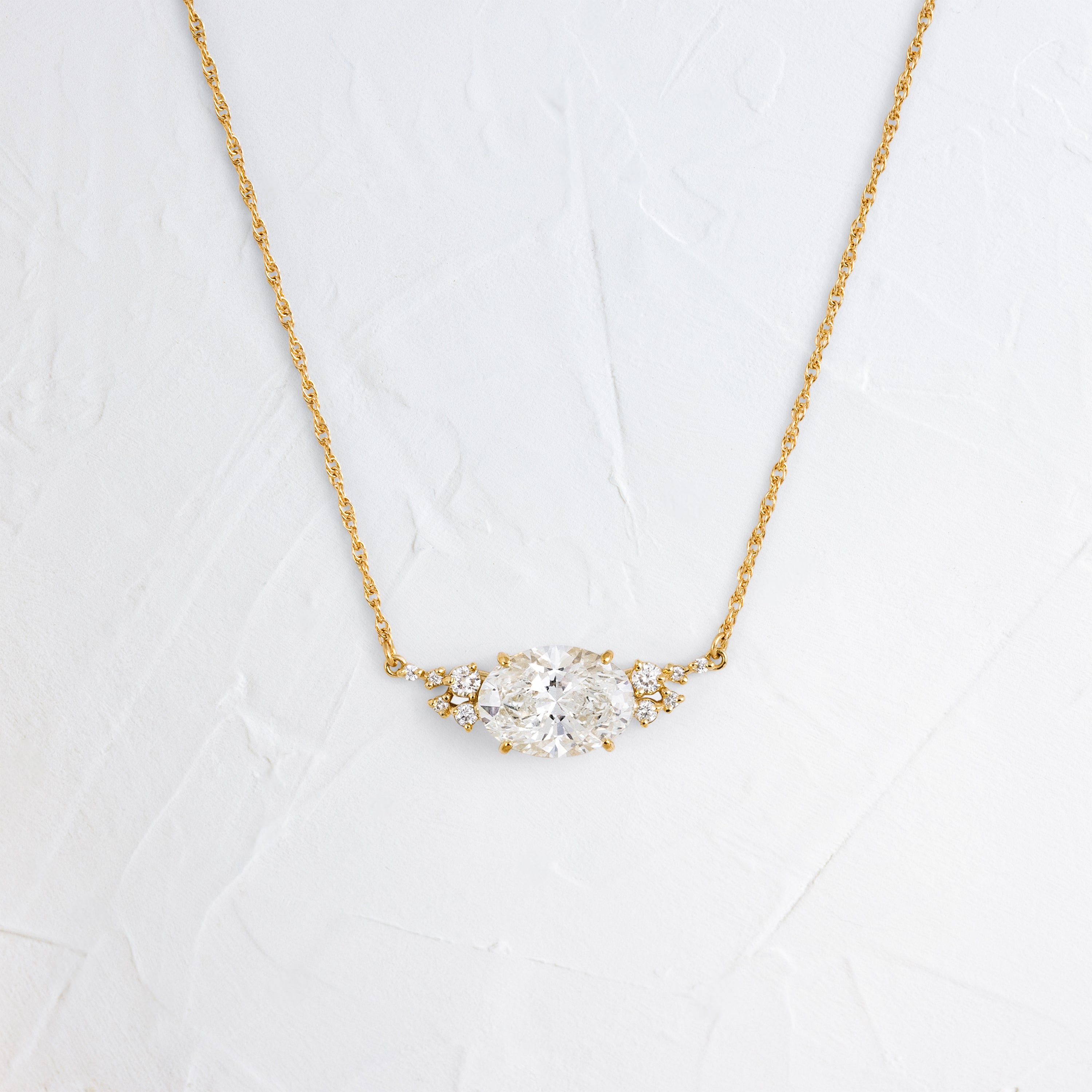 Snowdrift Necklace, 2.01ct. Lab-Grown Oval Cut | Melanie Casey Jewelry