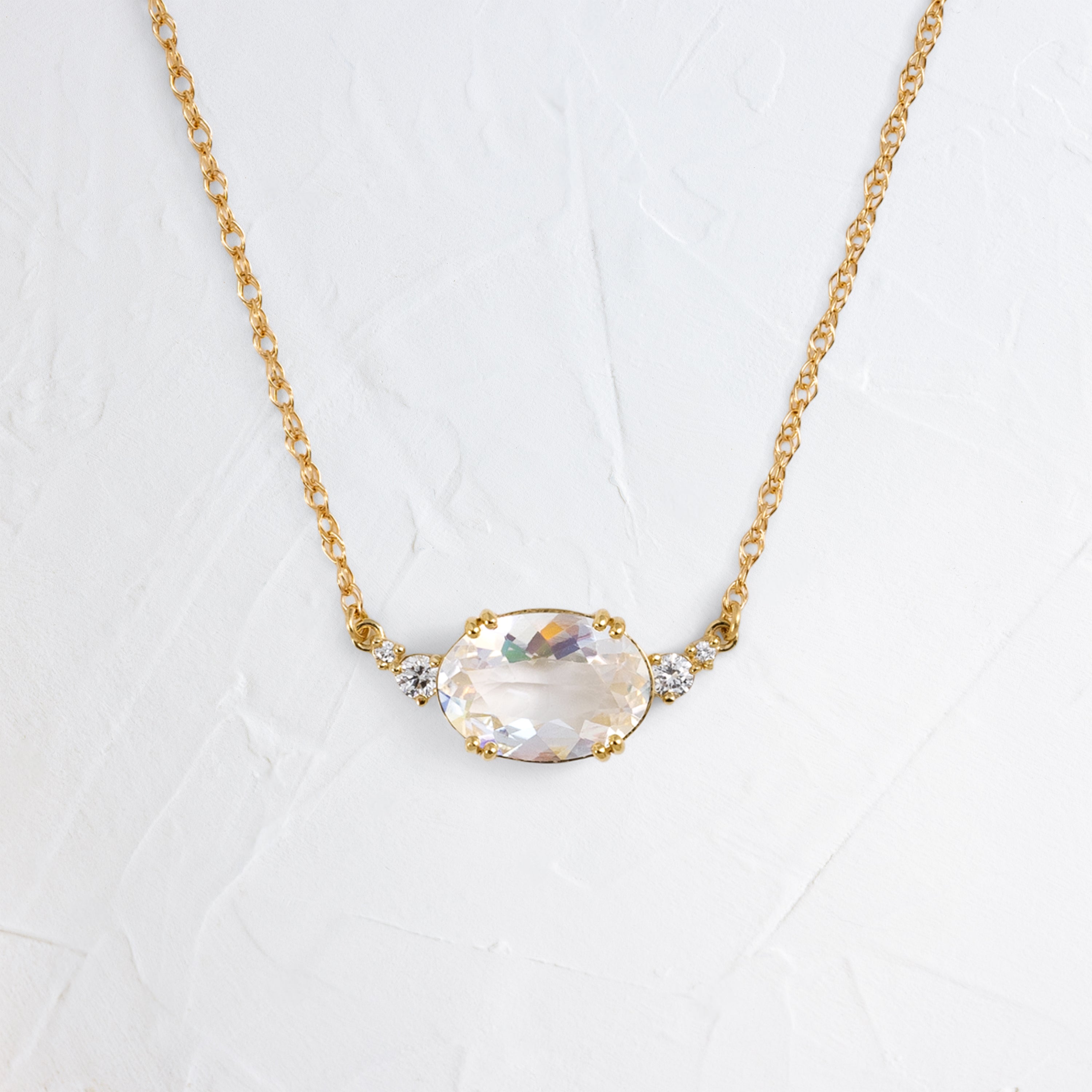 Pictorial Necklace, 1.11ct. Madagascar Moonstone | Melanie Casey