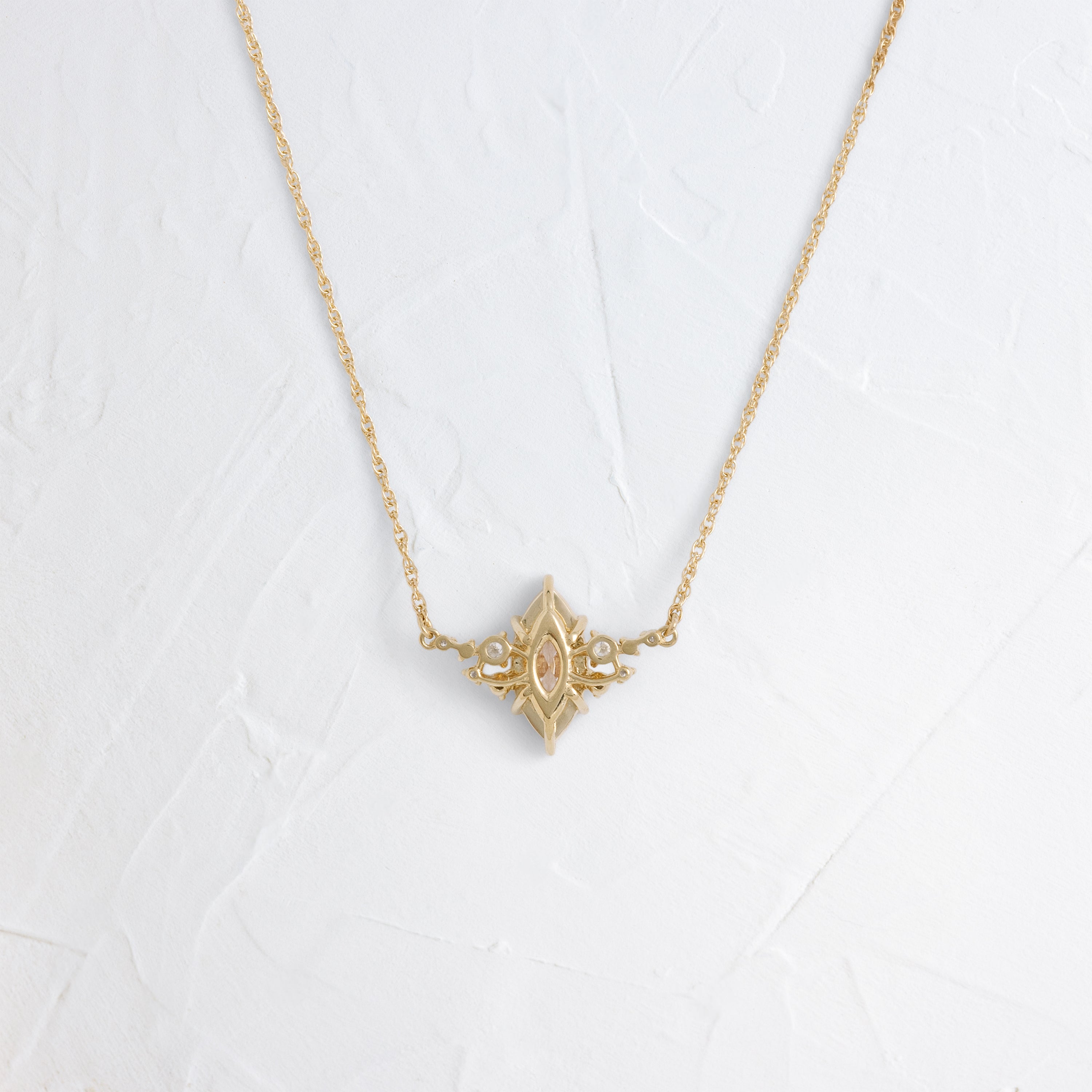 Snowdrift Necklace, Lab-Grown Light Pink Diamond Melanie