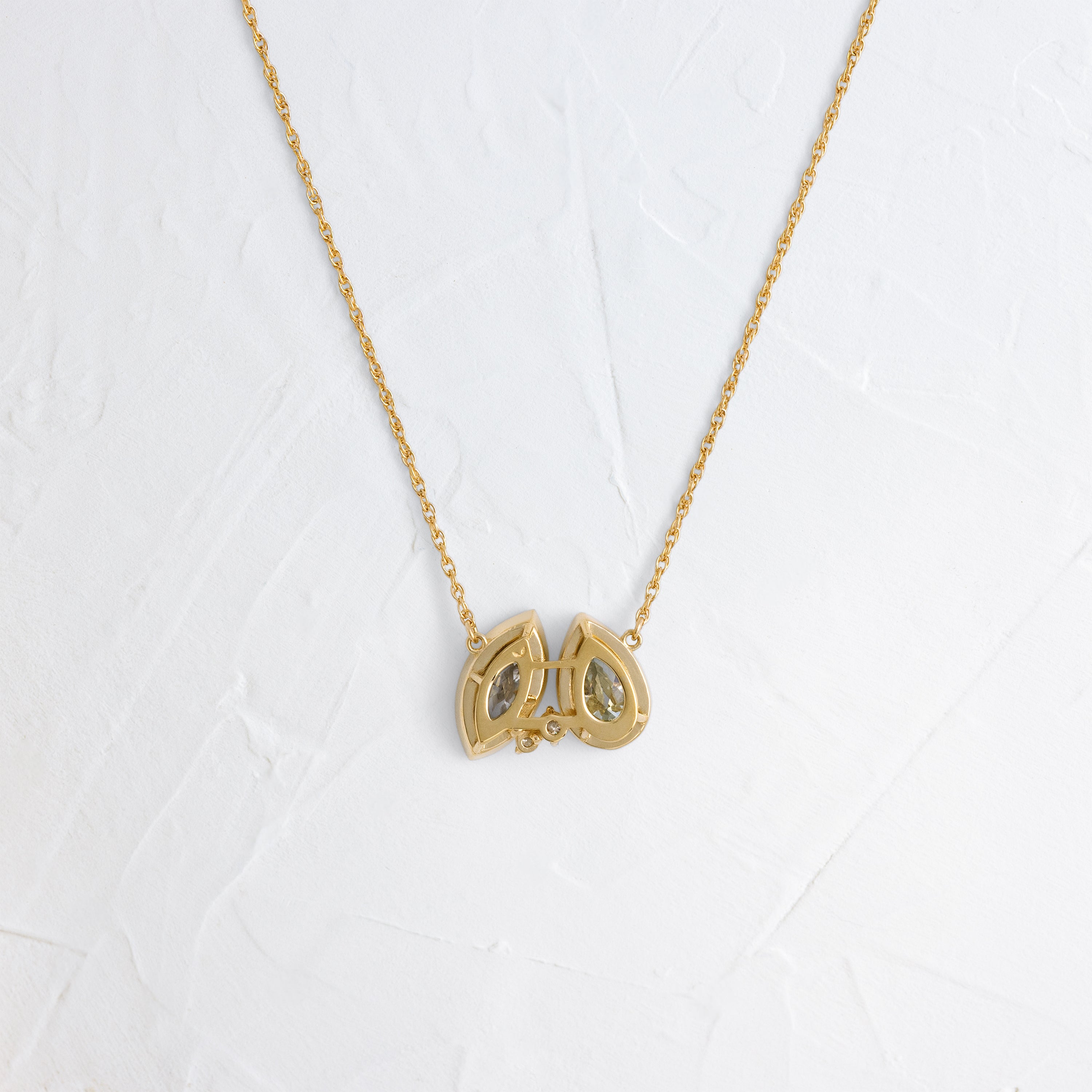 Tandem Necklace, 2.09ctw. Lab-Grown Green Diamonds, Edition 1