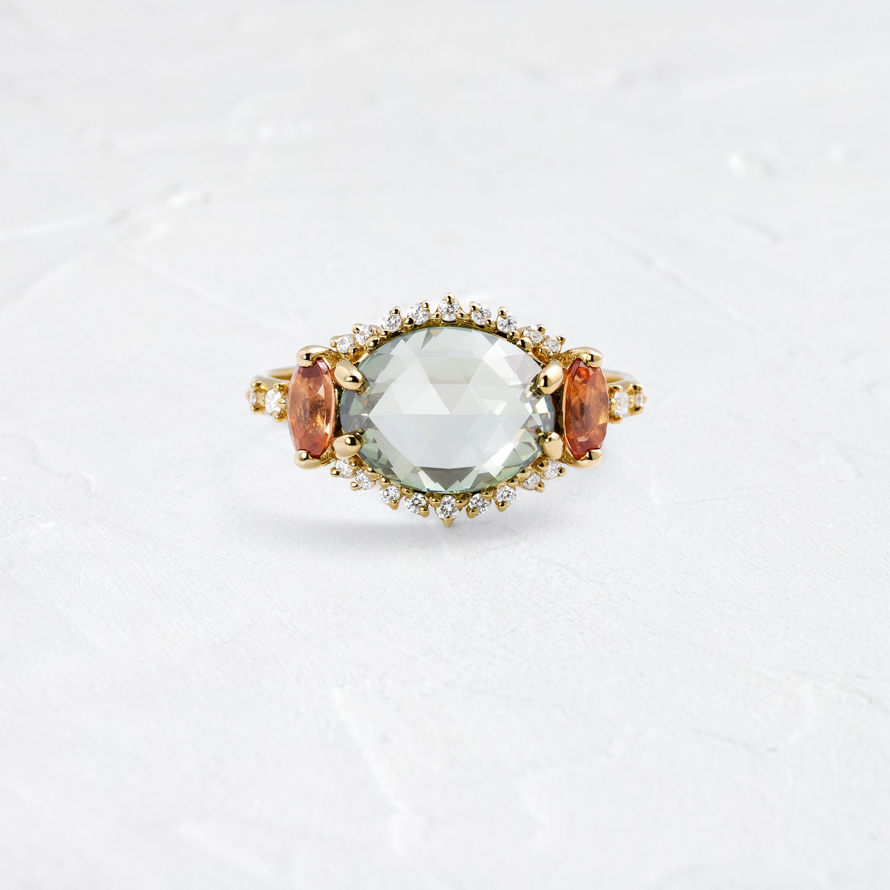クレンジング・メイク落とし Ring Ring Dream Weaver Ring, 3.08ct. Lab-Grown Green Diamond | Melanie Casey