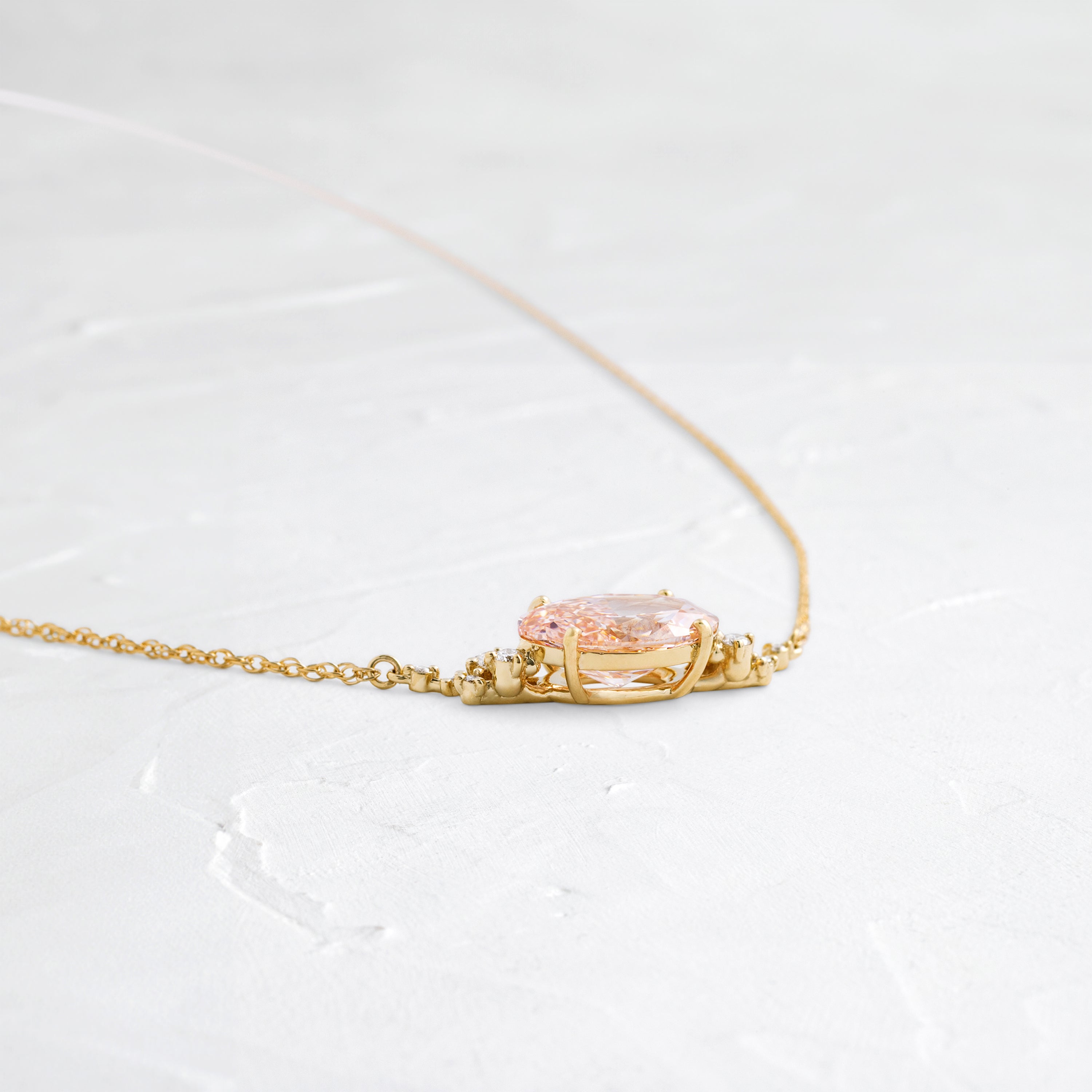 Snowdrift Necklace, 2.01ct. Lab-Grown Pink Diamond | Melanie Casey