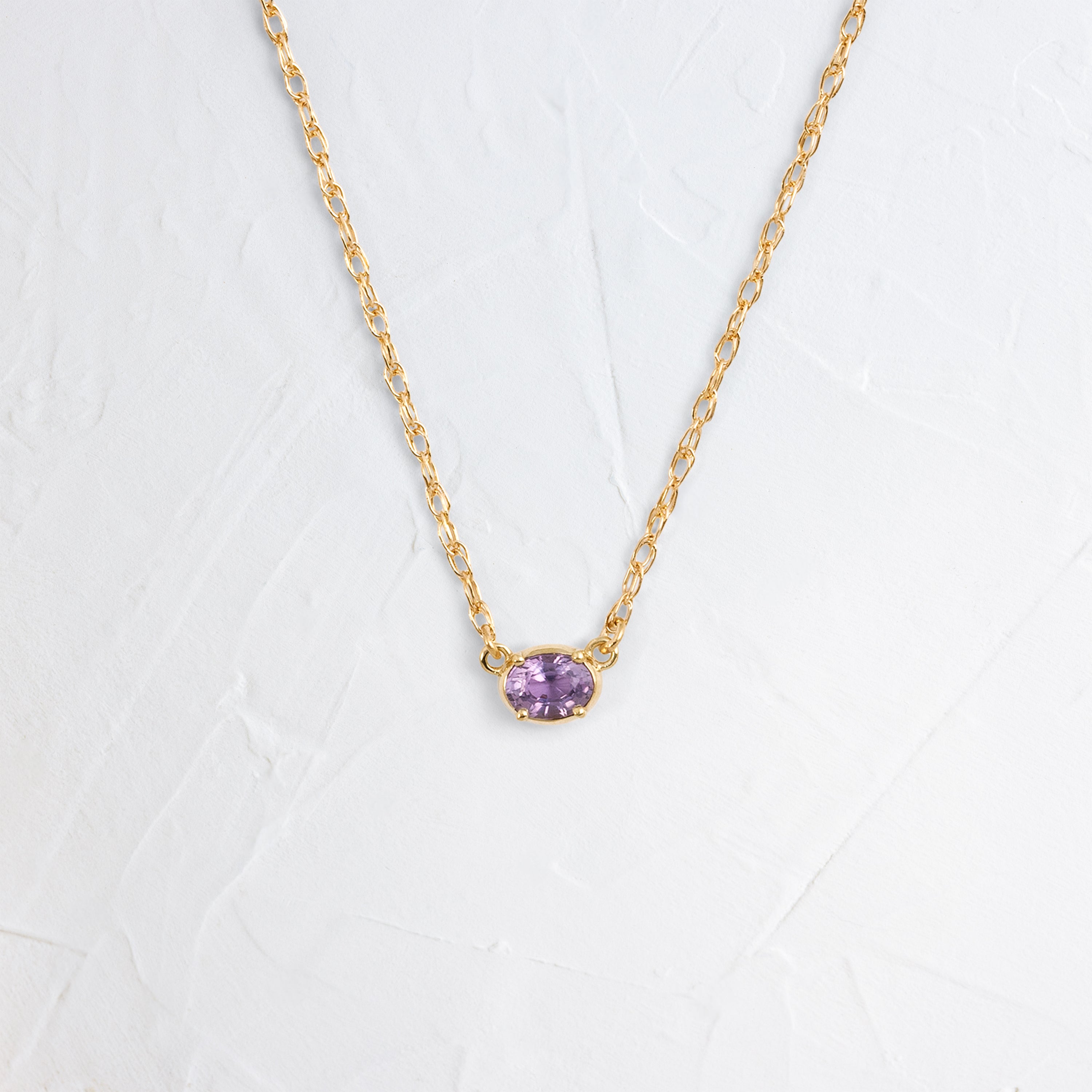 Gemstone Centering Necklace, Deep Purple Sapphire | Melanie Casey