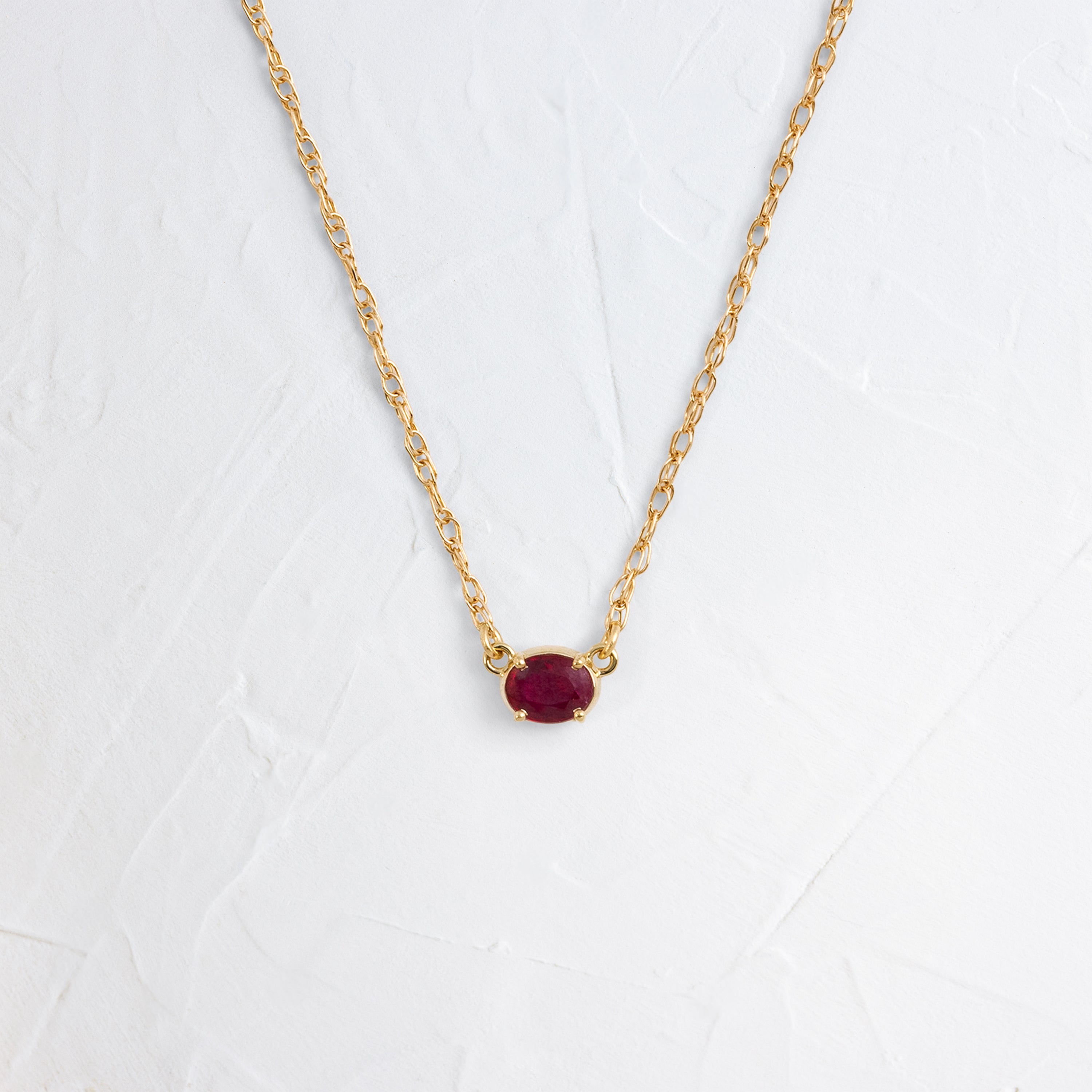 Gemstone Centering Necklace, Ruby | Melanie Casey