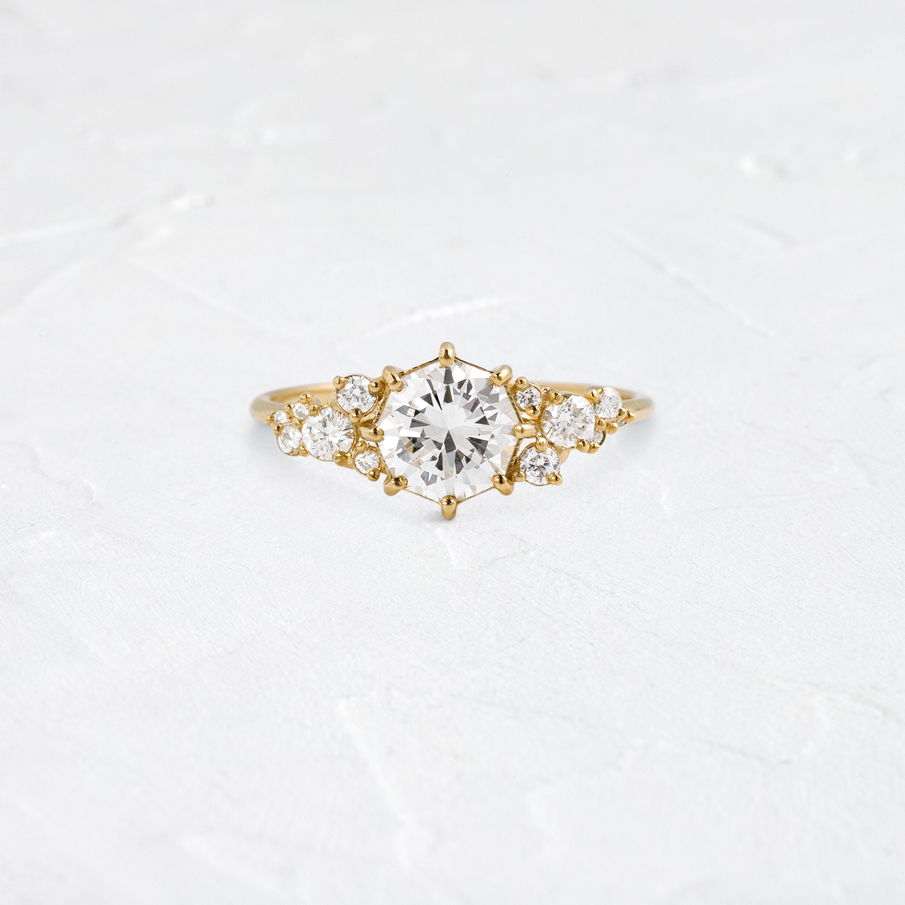 Vortex Ring, 1.1ct. Lab-Grown Octagonal Cut | Melanie Casey Fine