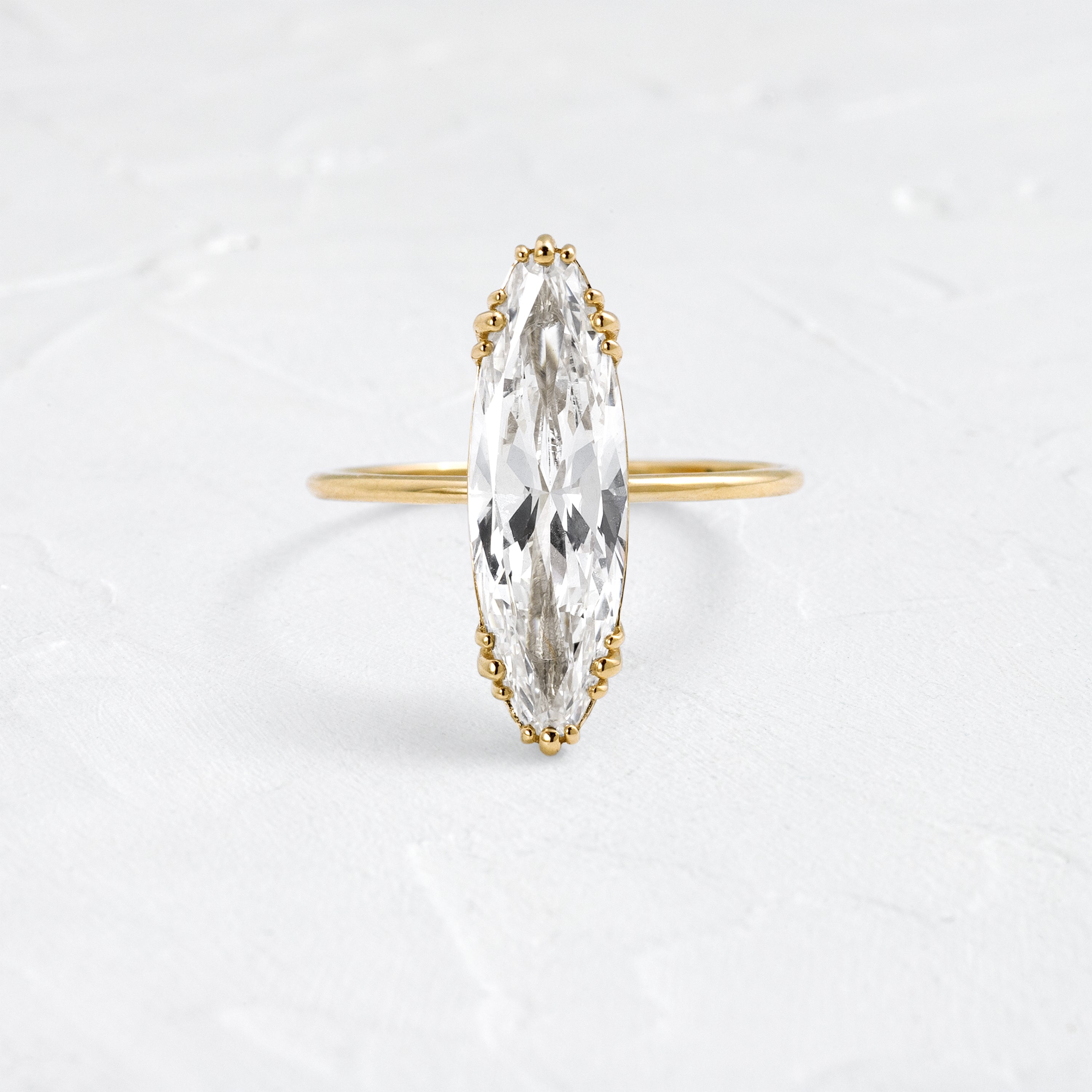 Threaded Ring, 2.52ct. Lab-Grown Oval Cut | Melanie Casey Fine Jewelry
