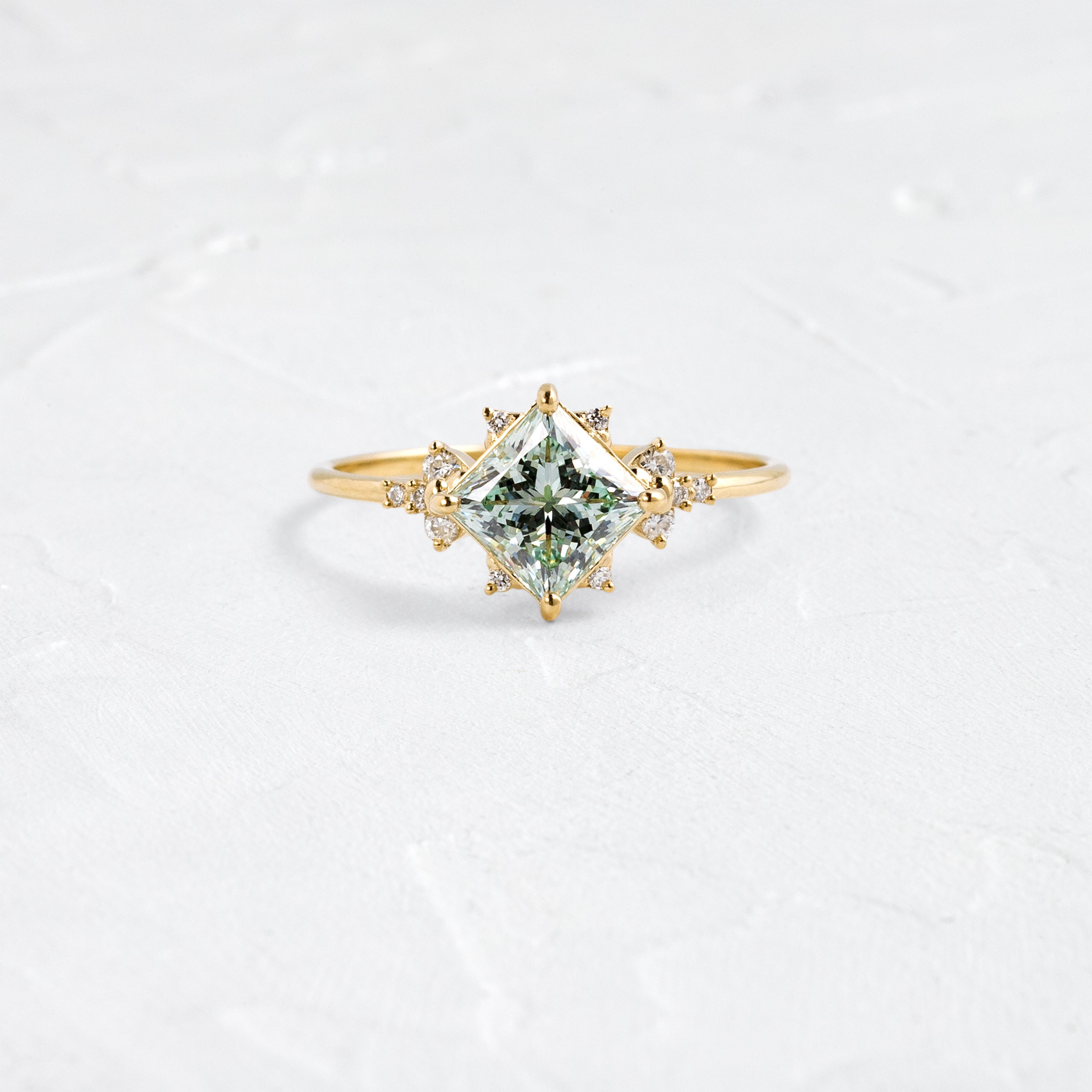 Stargaze Ring, 1.25ct. Lab-Grown Green Diamond | Melanie Casey Jewelry