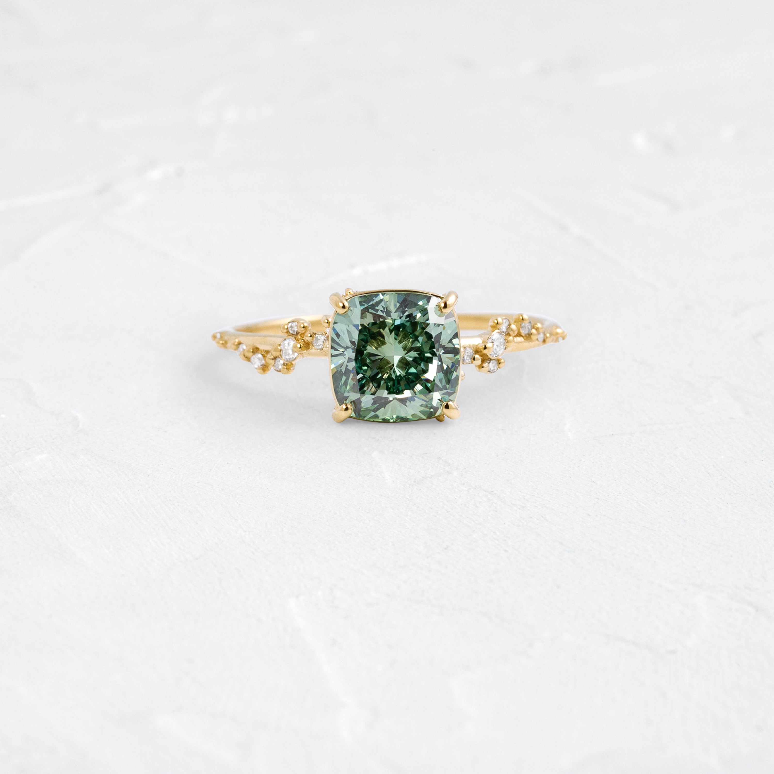 Wisteria Ring, 2ct. Lab-Grown Green Diamond | Melanie Casey Fine