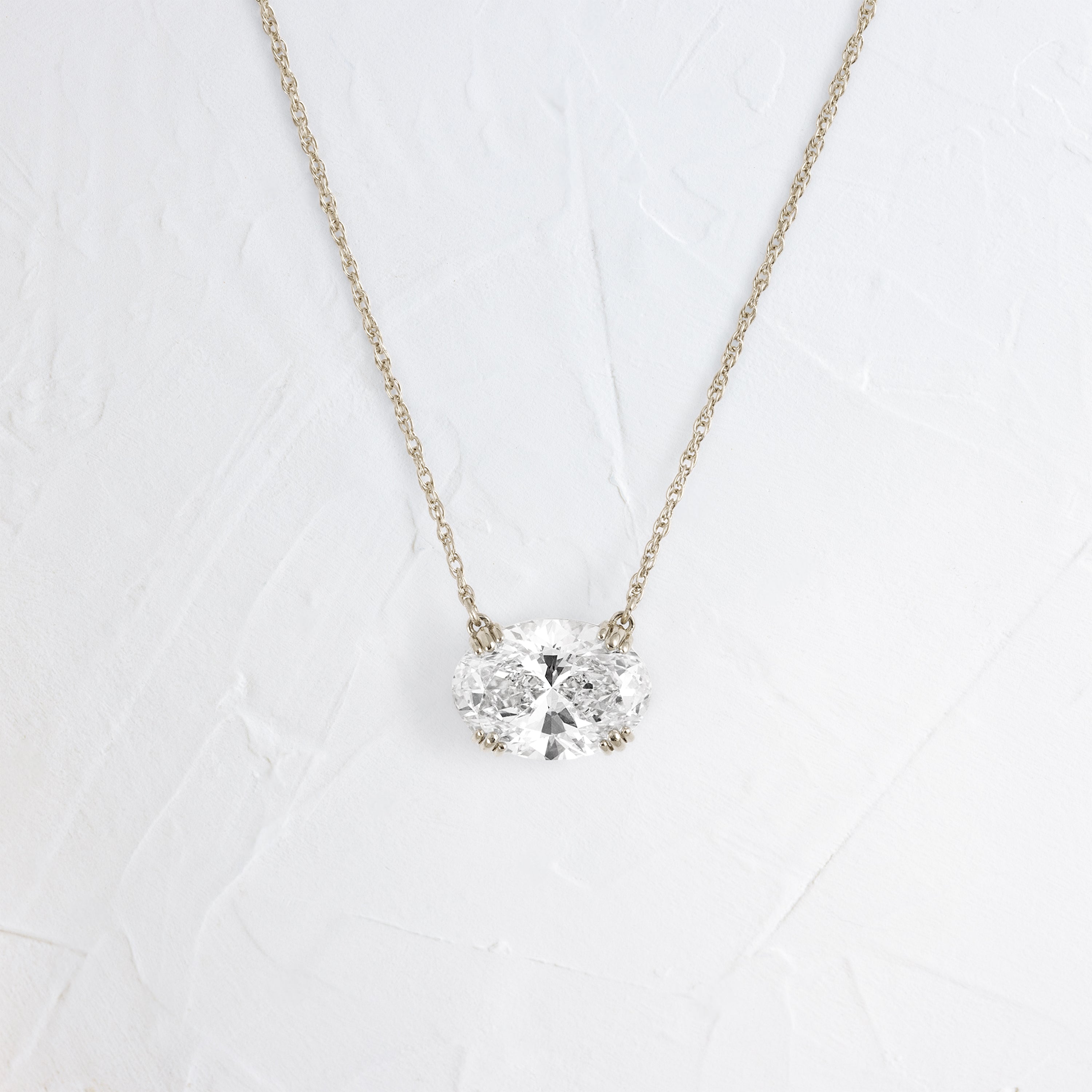 Threaded Necklace, Oval Cut | Melanie Casey Fine Jewelry