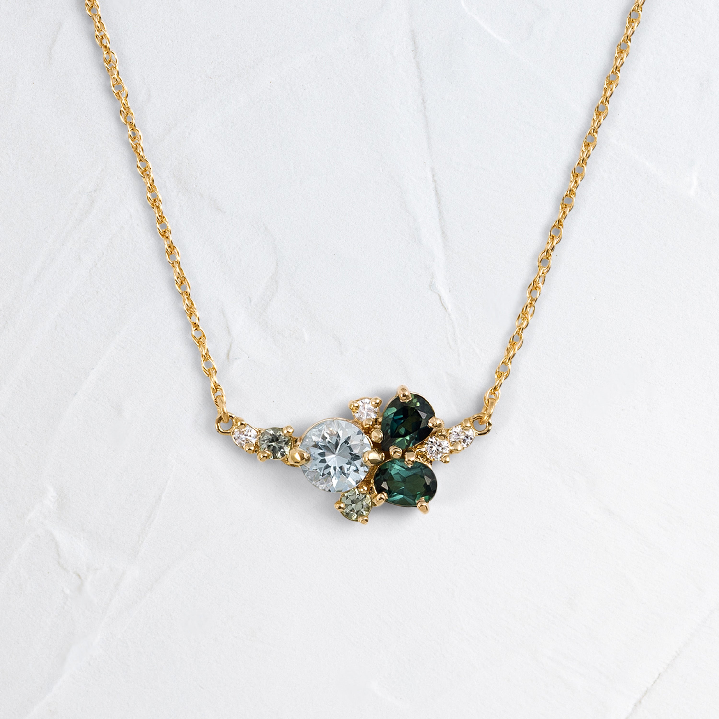 ハーモニー ネックレス シェル ダイヤモンド Underwater Garden Necklace, Reimagined | Melanie Casey Fine Jewelry