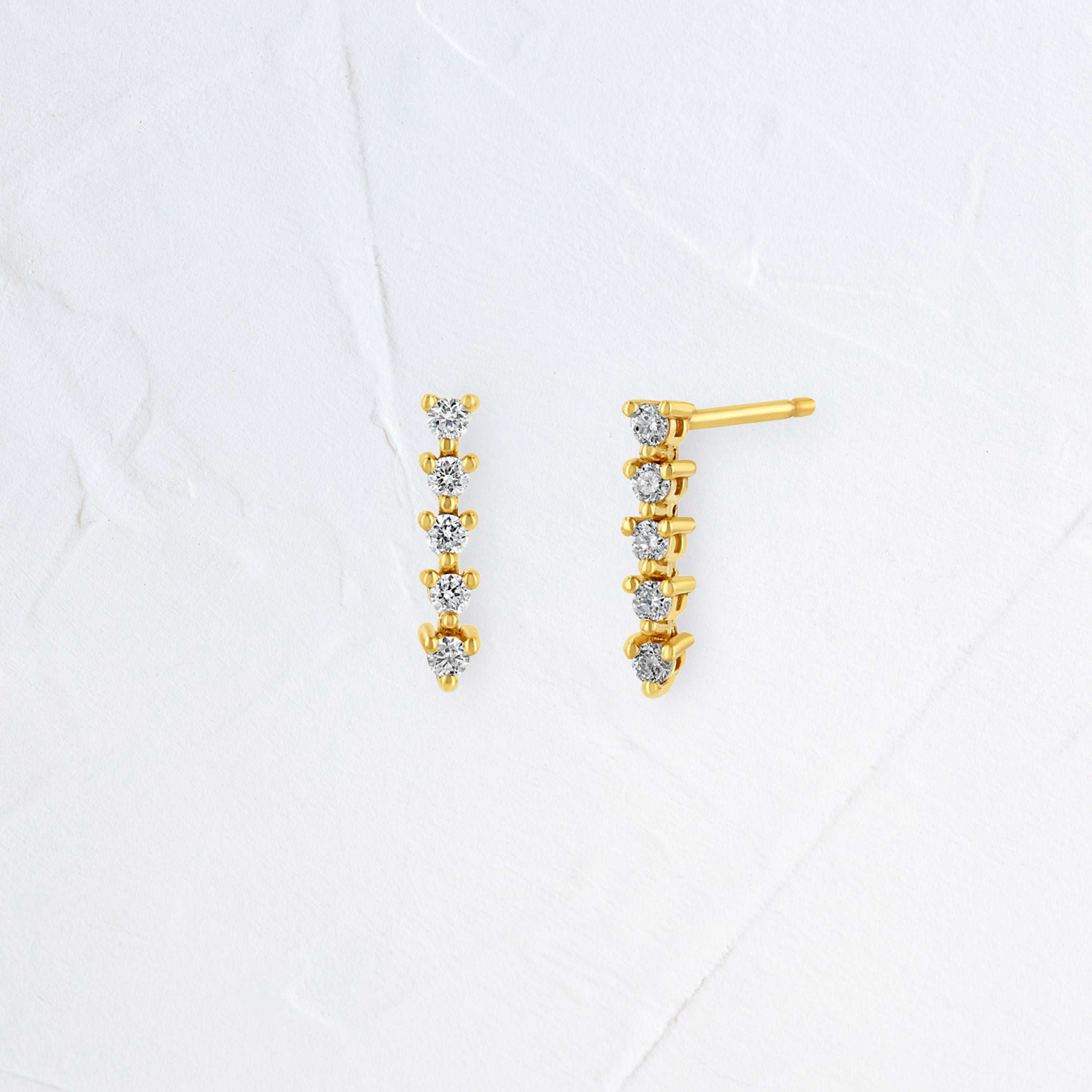 14k Diamond Tennis Short Drop Earrings - In Stock | Zoe Chicco
