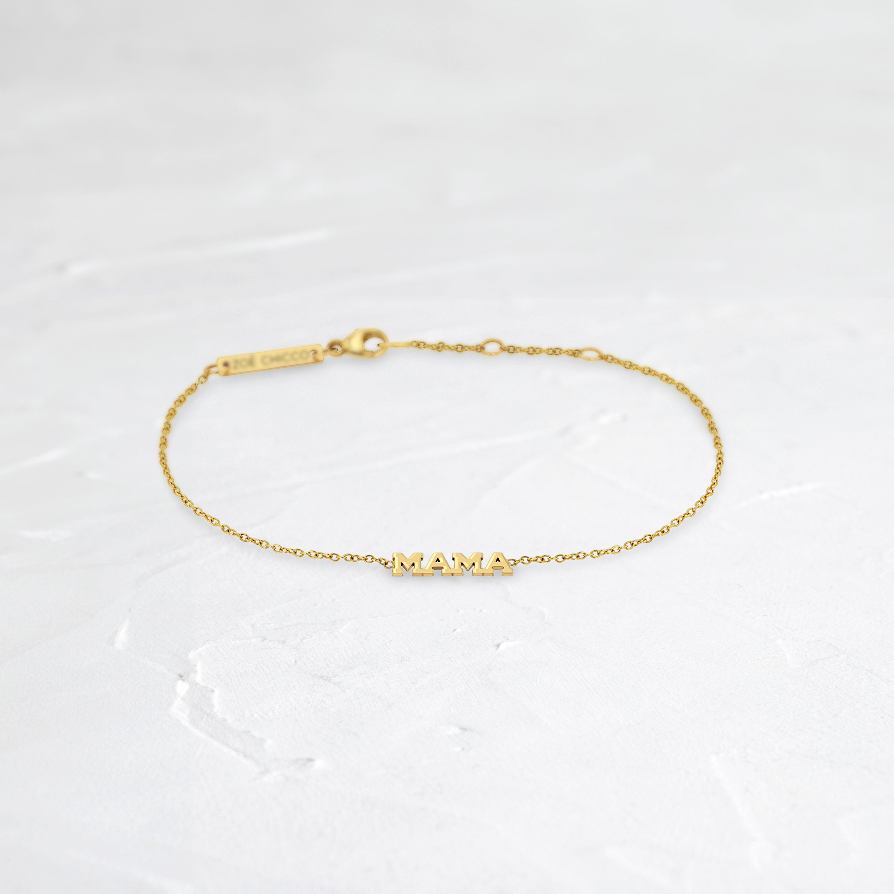 14k Gold Itty Bitty MAMA Bracelet - In Stock | Zoe Chicco