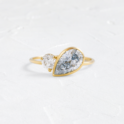 Paradox Ring, 1.6ct. Light Blue Lab-Grown Diamond shown on a textured white background.