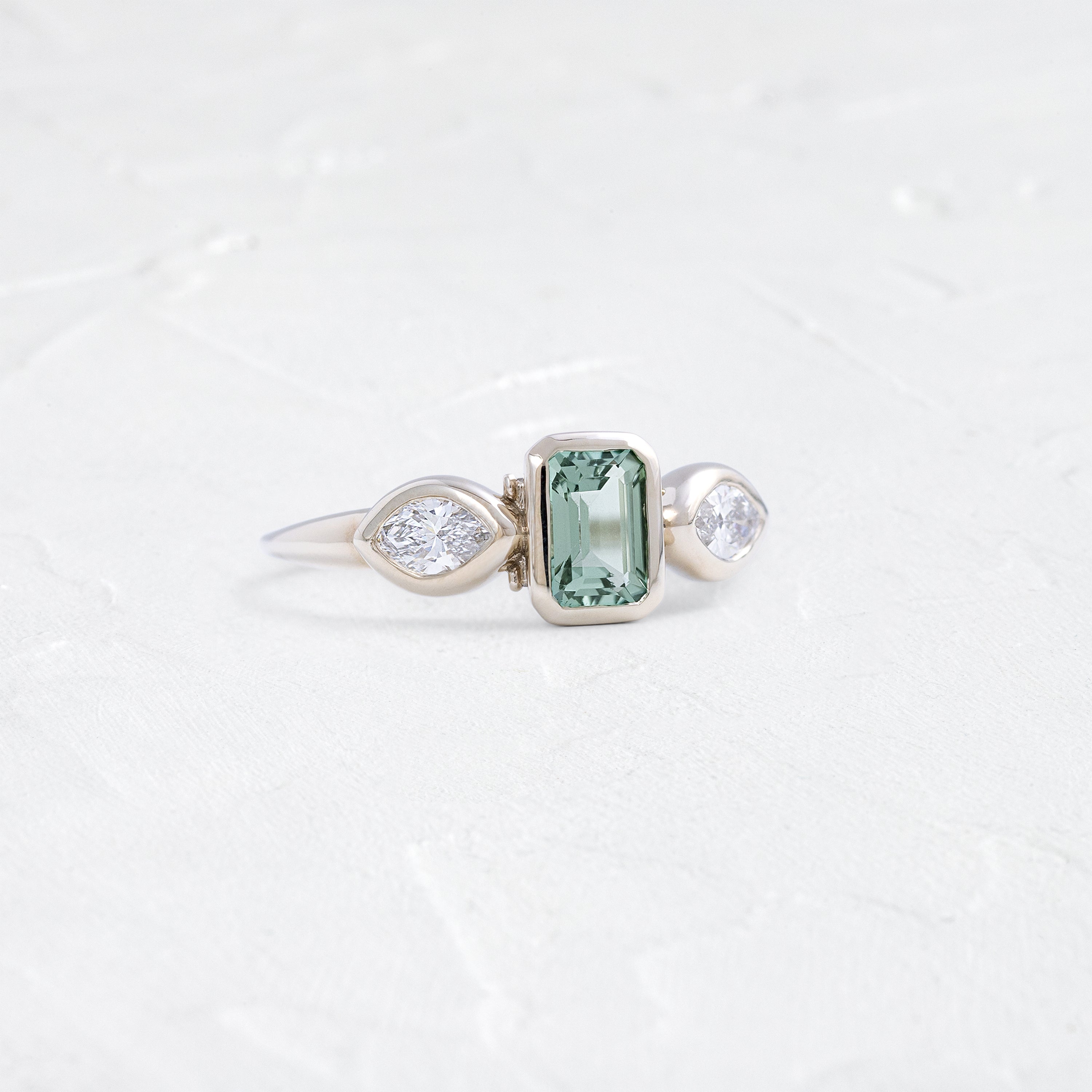 Moonrise Ring, 0.59ct. Mint Green Tourmaline | Melanie Casey Jewelry