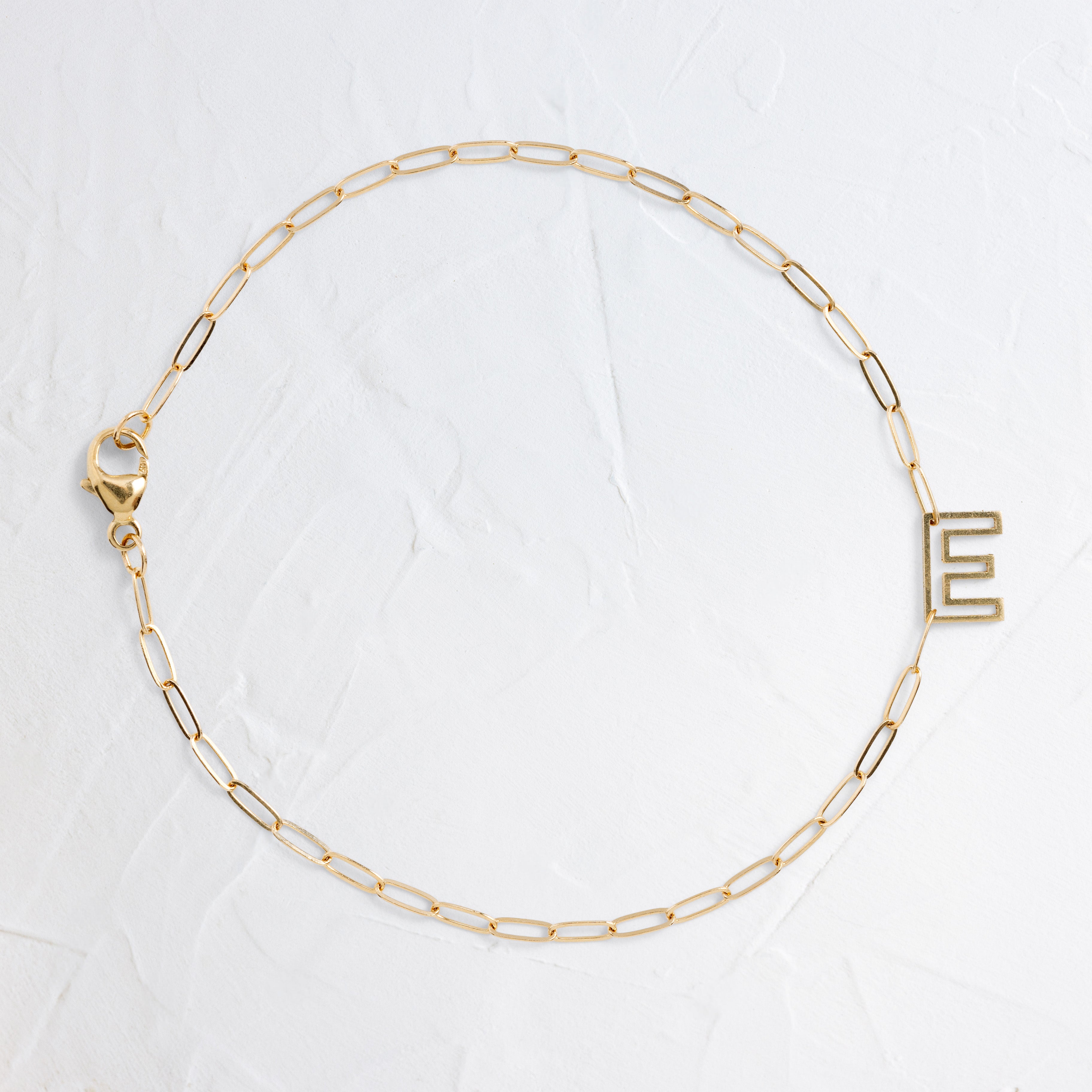 Single Chain Letter Bracelet | Melanie Casey Fine Jewelry